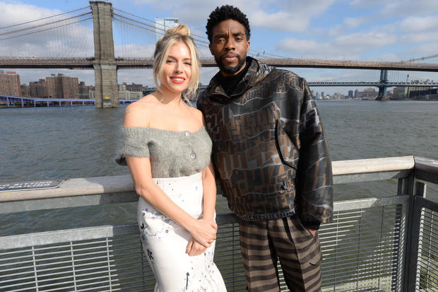 Chadwick Boseman And The Cast of "21 Bridges" In NYC 