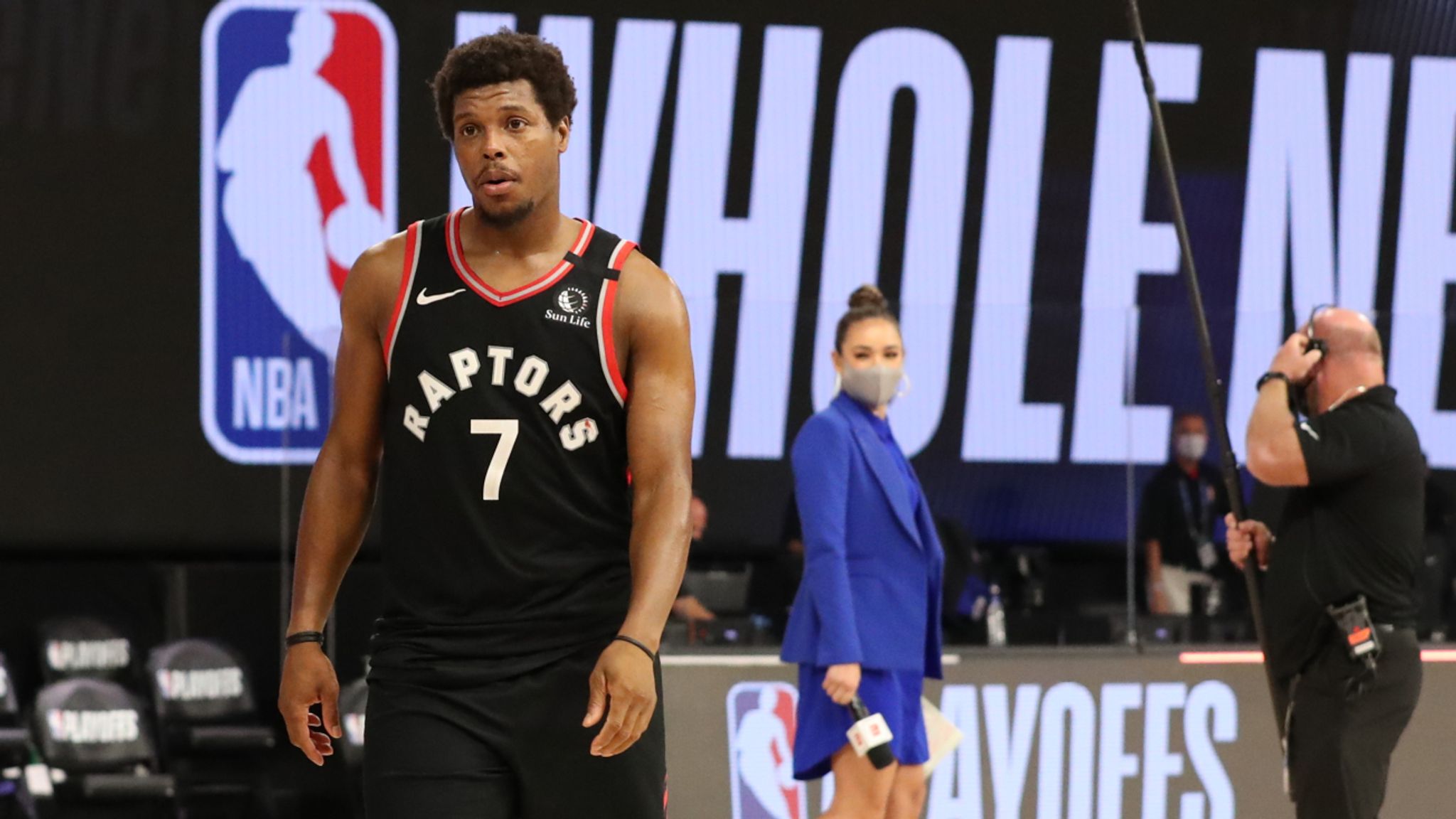  Kyle Lowry of the Toronto Raptors walk off the court after the game against the Boston Celtics during Game Six of the Eastern Conference Semifinals 