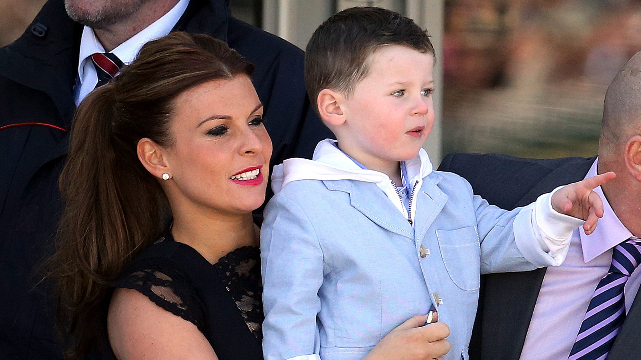 Coleen Rooney with her son Kai pictured in 2013. Pic: AP