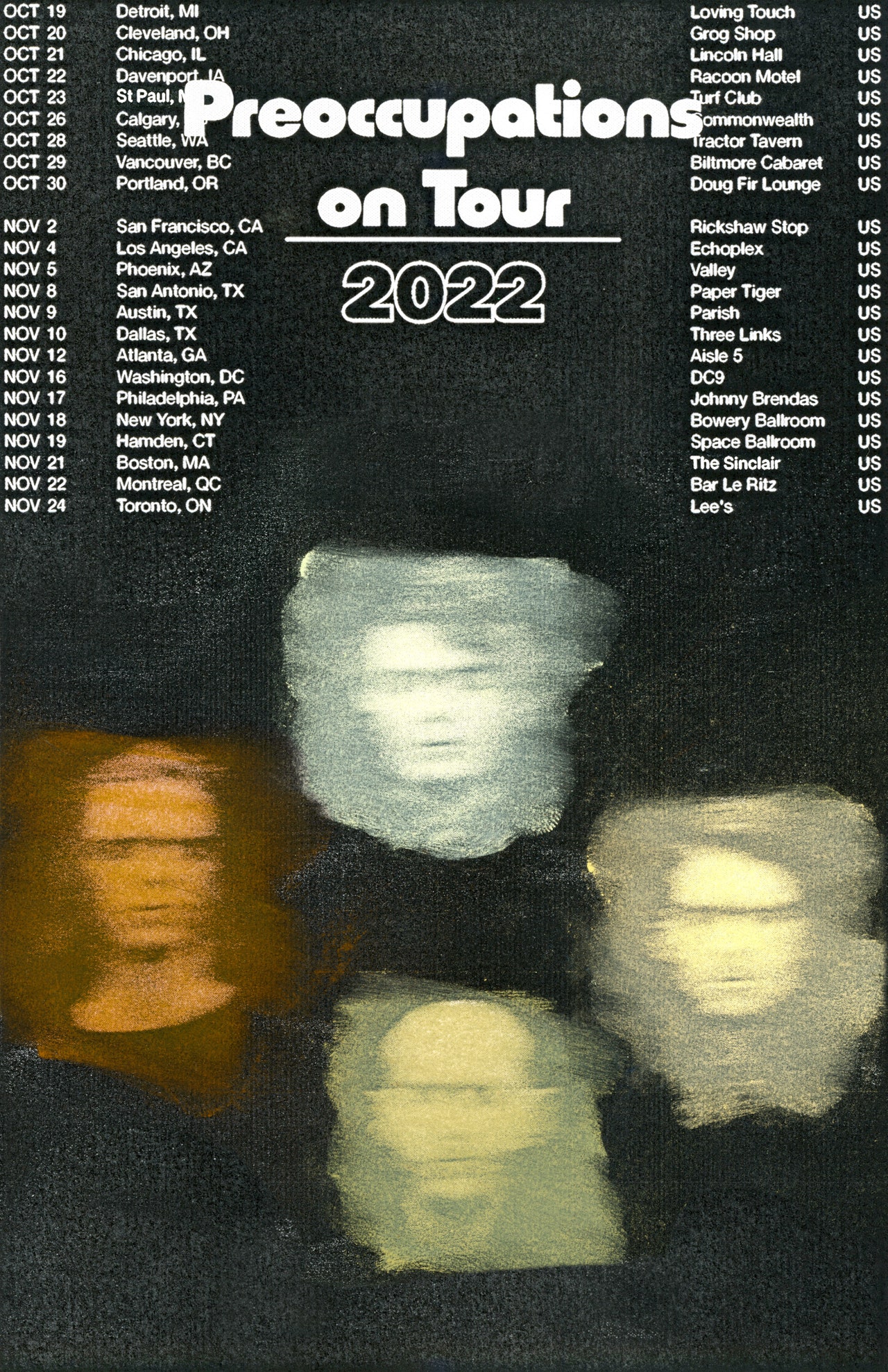 Preoccupations on Tour 2022
