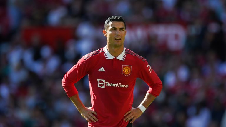 Manchester United&#39;s Cristiano Ronaldo during the pre-season friendly match at Old Trafford, Manchester. Picture date: Sunday July 31, 2022. 
