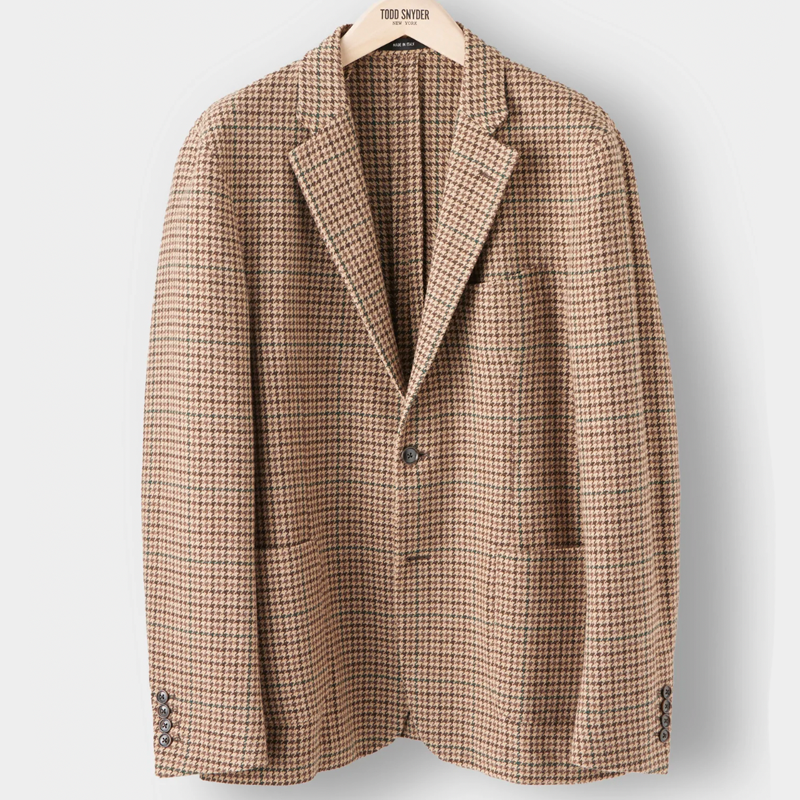 Madison Sport Coat in Brown Houndstooth