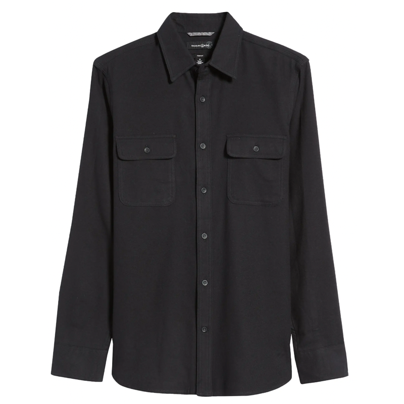 Grindle Trim Fit Flannel Button-Down Shirt