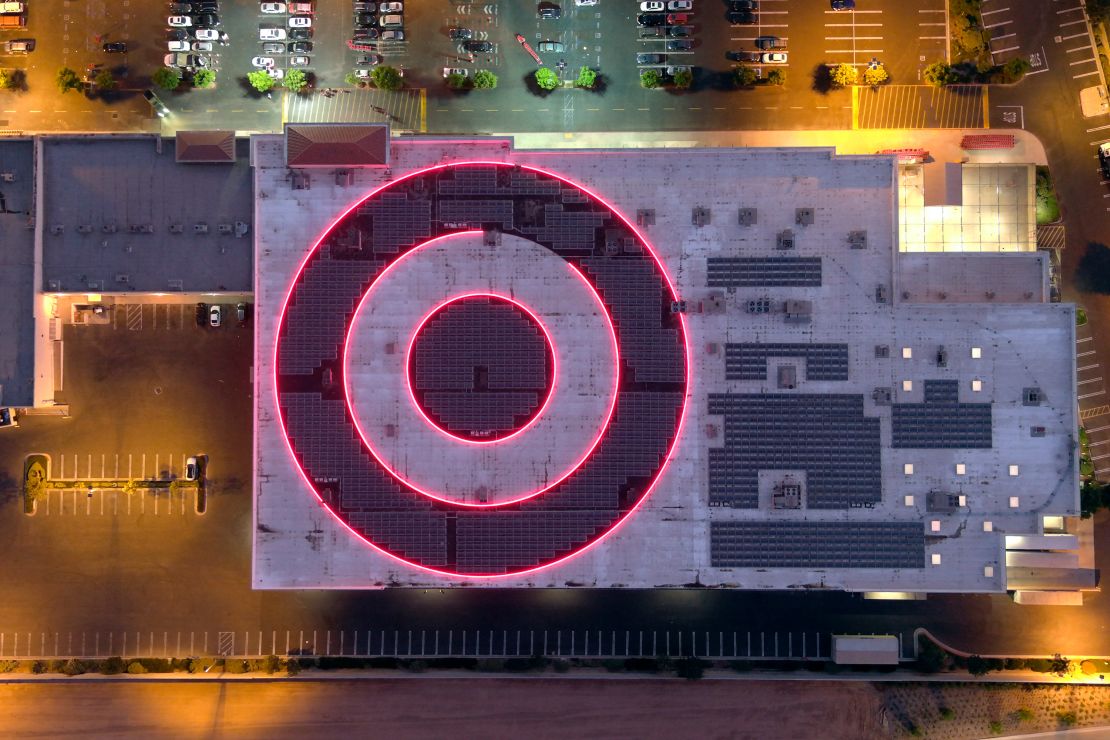 Solar panels on the roof of a Target store in Inglewood, California, in 2020. Target ranked No. 1 for on-site solar capacity in 2019, according to the Solar Energy Industries Association.