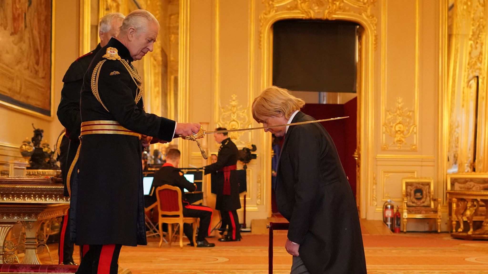 Sir Michael Fabricant, Member of Parliament for Lichfield, is made a Knight Bachelor by King Charles III at Windsor Castle, Berkshire. The honour recognises political and public service. Picture date: Tuesday December 12, 2023. PA Photo. See PA story ROYAL Investiture. Photo credit should read: Jonathan Brady/PA Wire