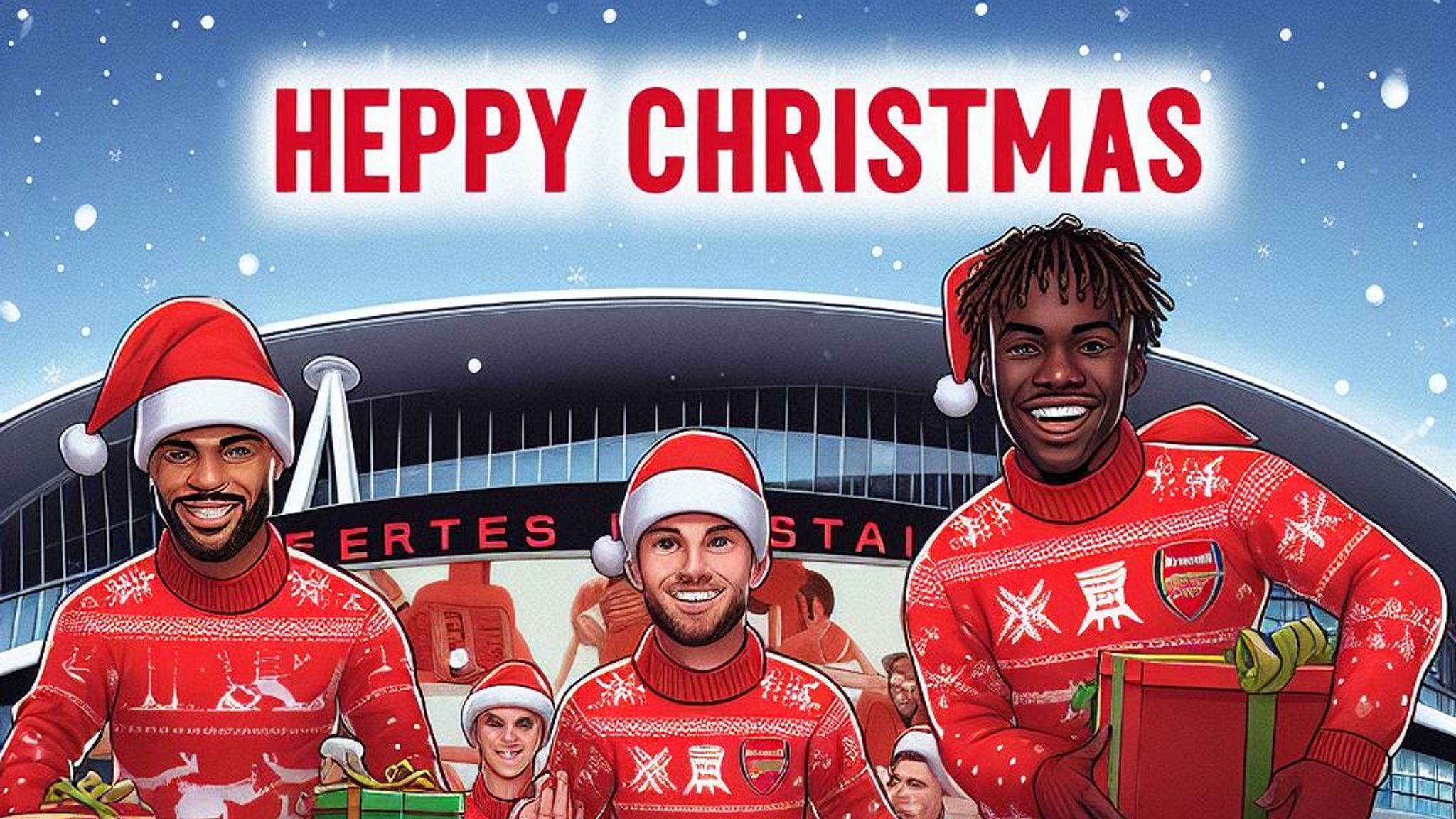 DALL-E 3&#39;s Arsenal Christmas card
