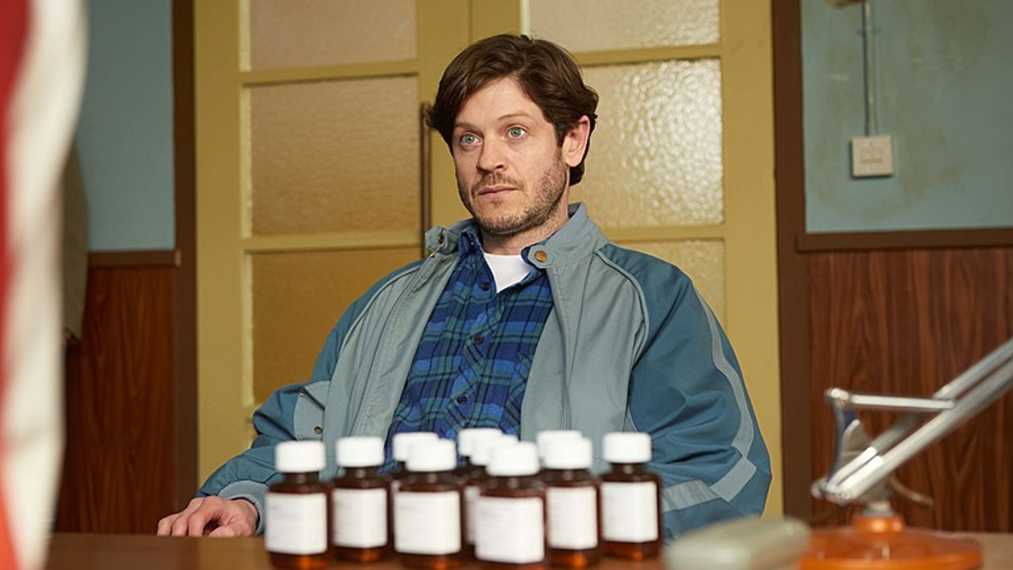 Iwan Rheon stars in Men Up. Pic: BBC/Quay Street Productions/Tom Jackson