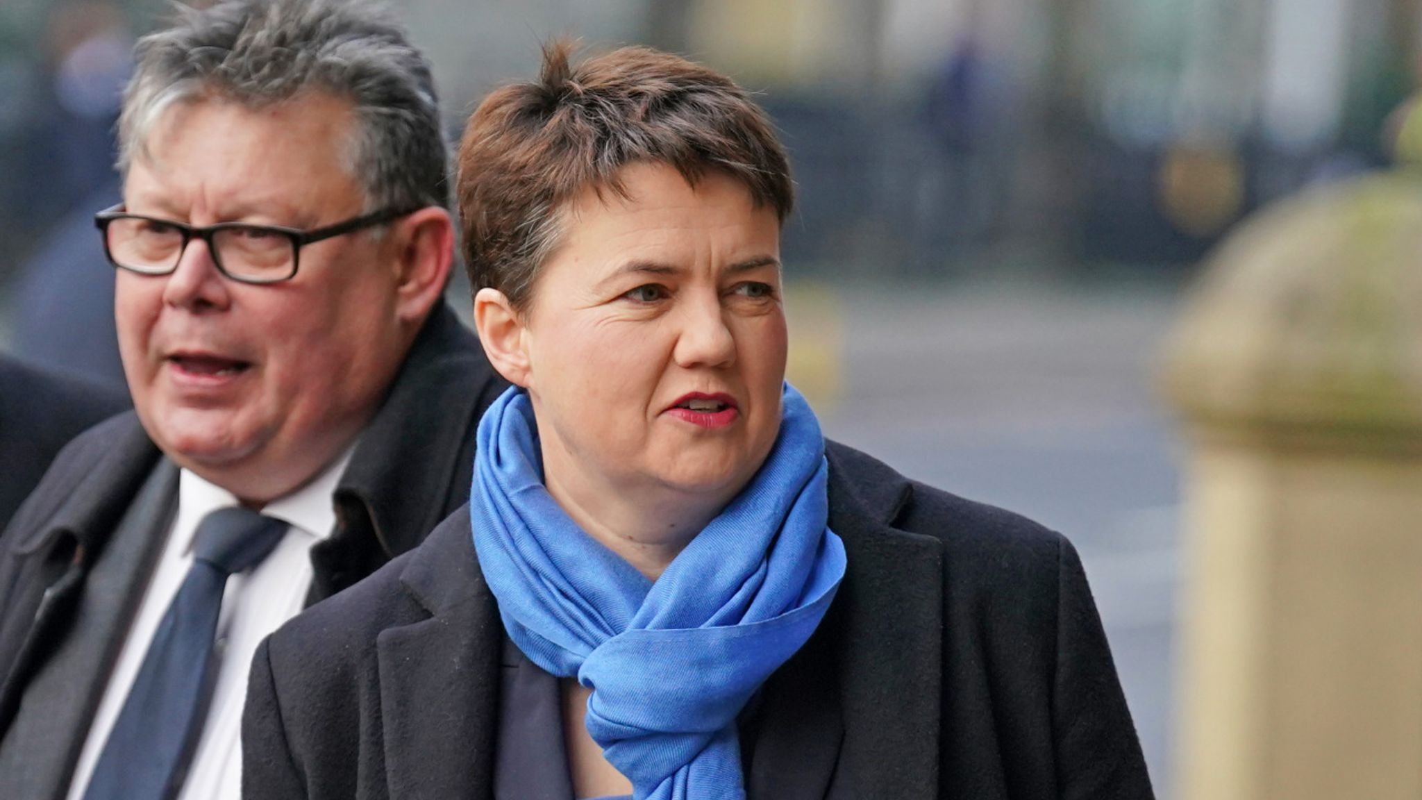 Former Scottish Conservative Leader Ruth Davidson attending the memorial service of Alistair Darling at Edinburgh&#39;s St Mary&#39;s Episcopal Cathedral. The former chancellor of the exchequer died on November 30, aged 70, following a stay in hospital where he was being treated for cancer. Picture date: Tuesday December 19, 2023.