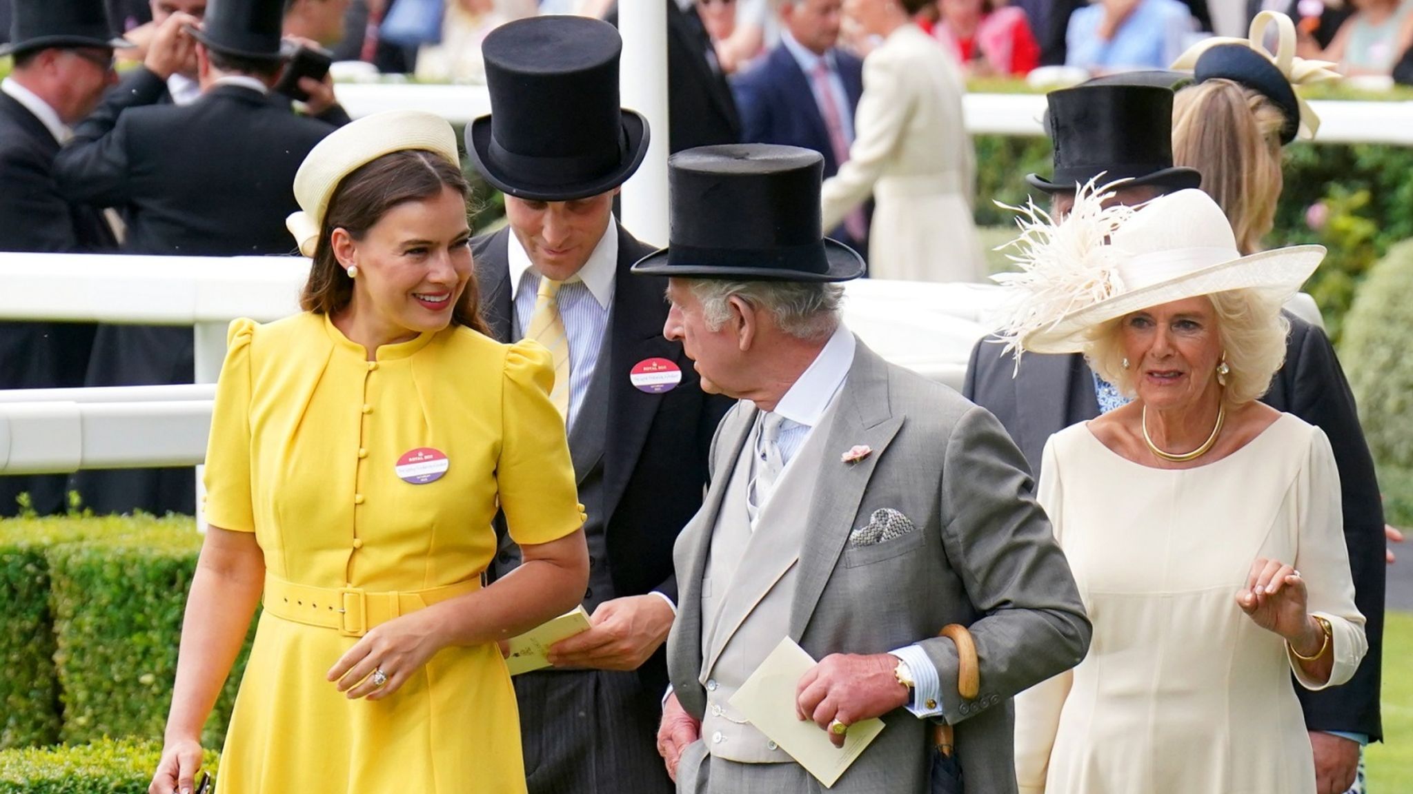 Winkleman and her husband pictured with the King and Queen in June 2023