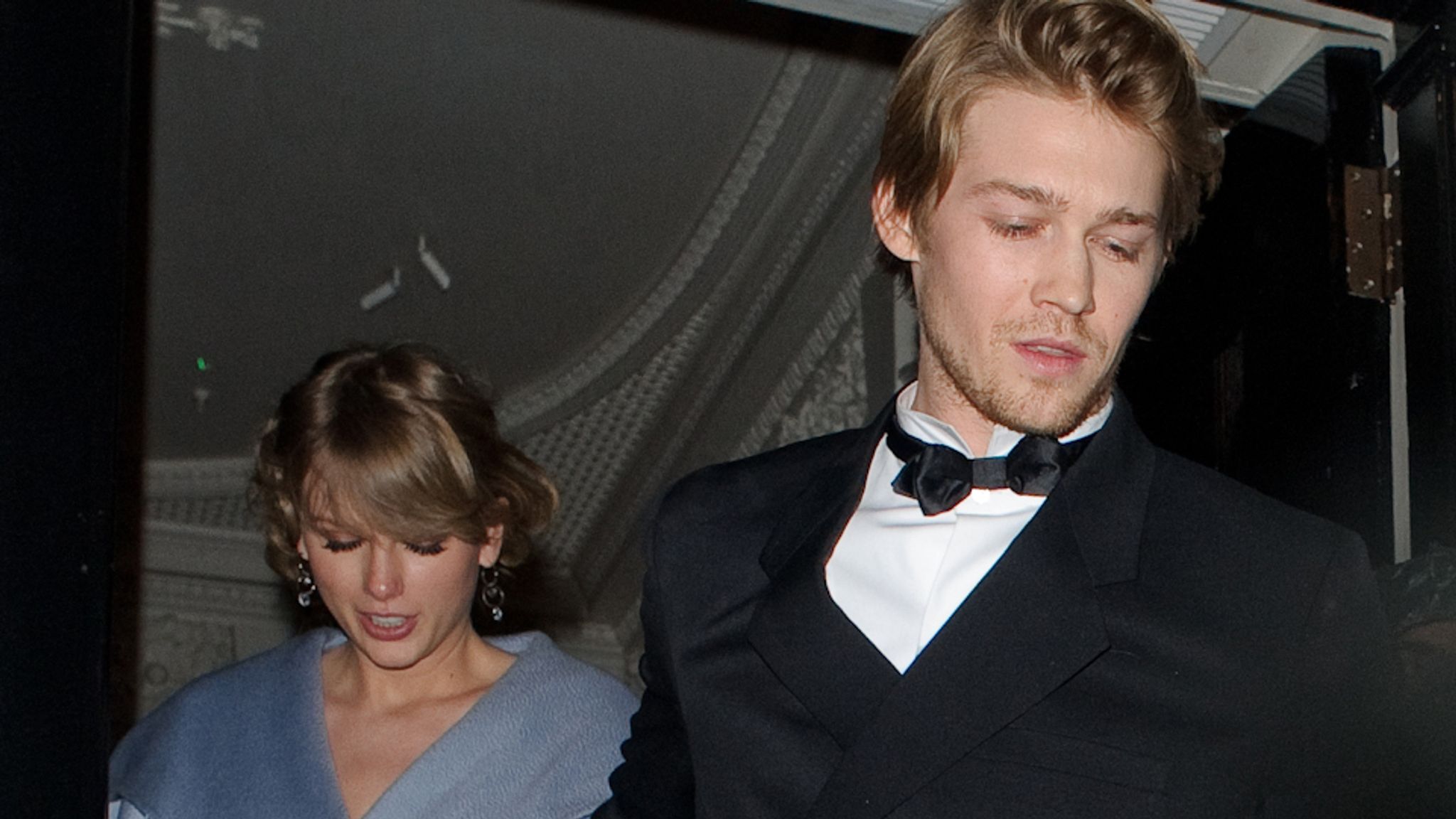 Taylor Swift and Joe Alwyn seen attending the Vogue BAFTA party at Annabel&#39;s club in Mayfair on February 10, 2019