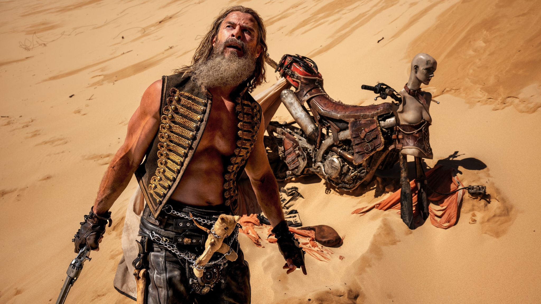 Chris Hemsworth in Furiosa. Pic: Warner Bros. Pictures/Jasin Boland