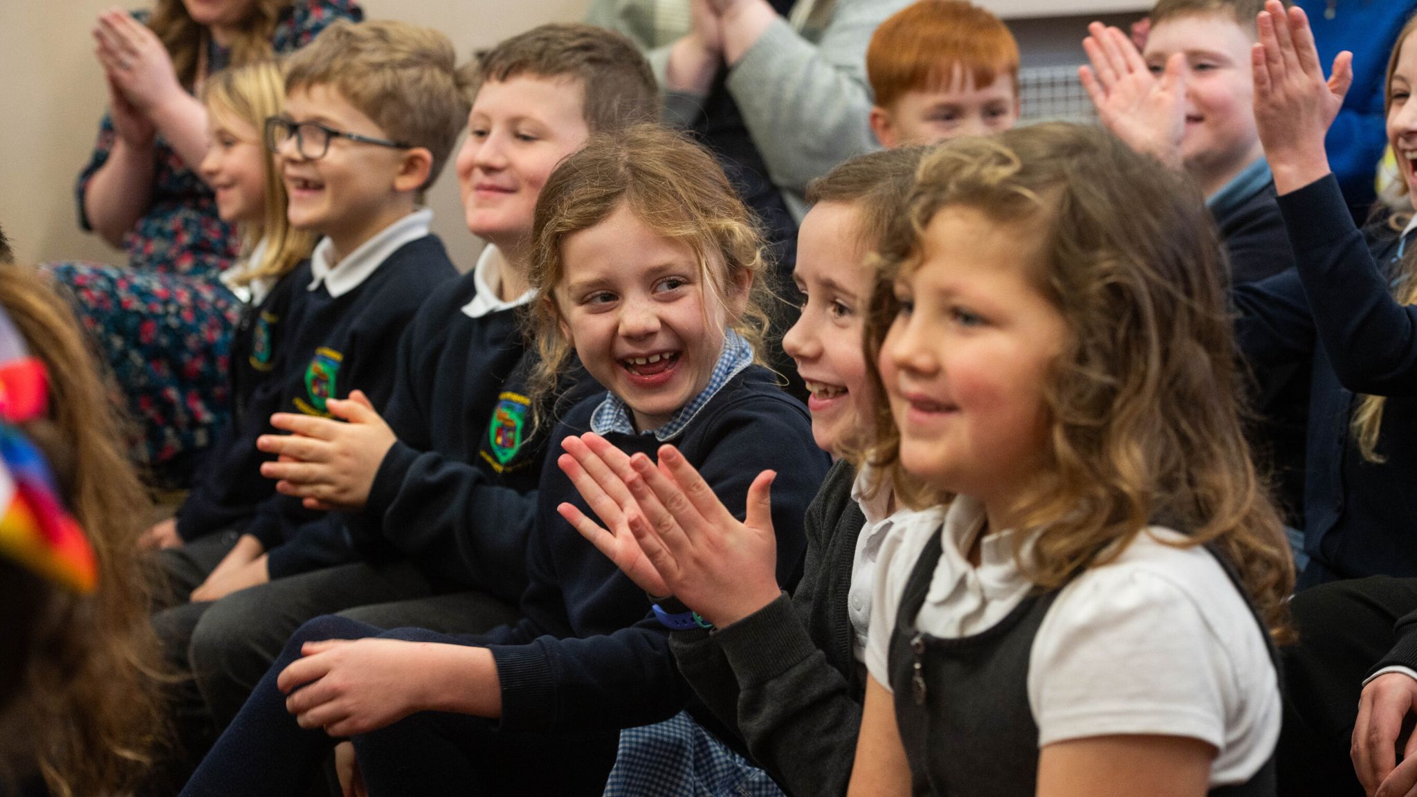 The Gruffalo writer Julia Donaldson returned to Auchterhouse Primary School in Angus. Pic: Alan Richardson