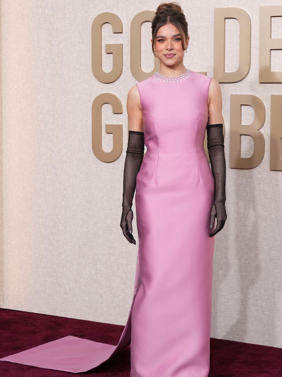 Hailee Steinfeld arrives at the 81st Golden Globe Awards on Sunday, Jan. 7, 2024, at the Beverly Hilton in Beverly Hills, Calif. (Photo by Jordan Strauss/Invision/AP)