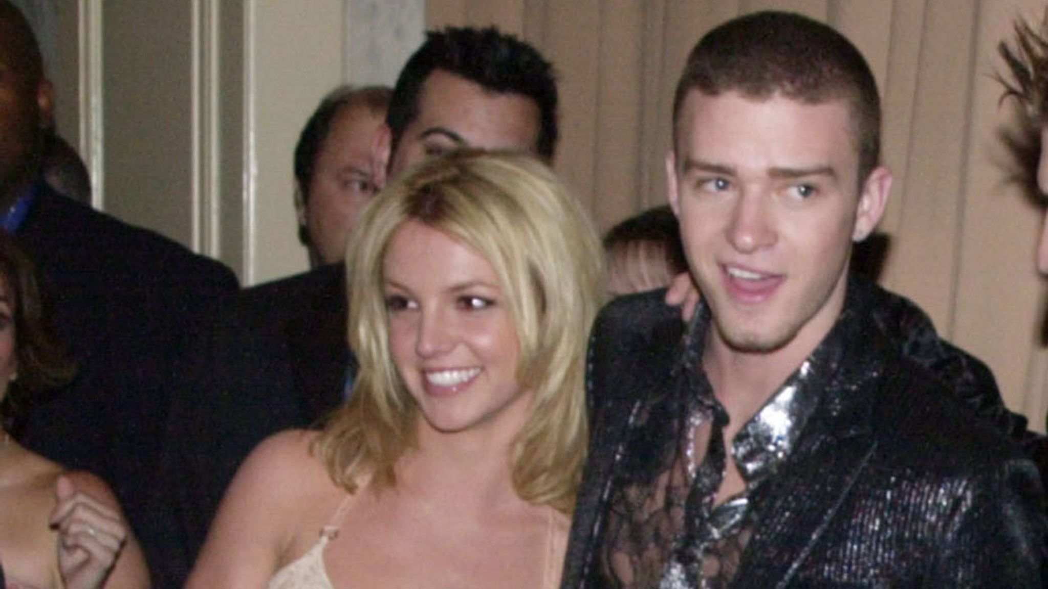 Pic: Reuters Justin Timberlake, a member of the singing group "&#39;N SYNC," and Britney Spears arrive at A Family Celebration 2001, a dinner and benefit concert dedicated to raising funds and awareness for special charities making a difference in the world, April 1, 2001 in Beverly Hills, California. JR/SV