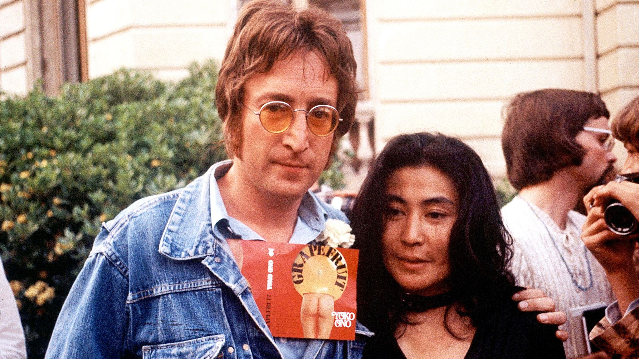 John Lennon and his wife Yoko Ono are seen at the Cannes Film Festival, May 18, 1971 Pic:AP