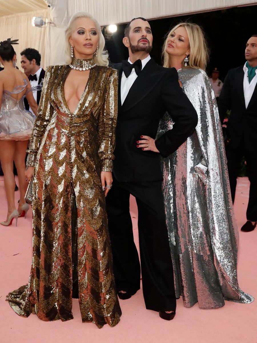 Metropolitan Museum of Art Costume Institute Gala - Met Gala - Camp: Notes on Fashion - Arrivals - New York City, U.S. - May 6, 2019 - Rita Ora, Marc Jacobs, and Kate Moss. REUTERS/Mario Anzuoni 