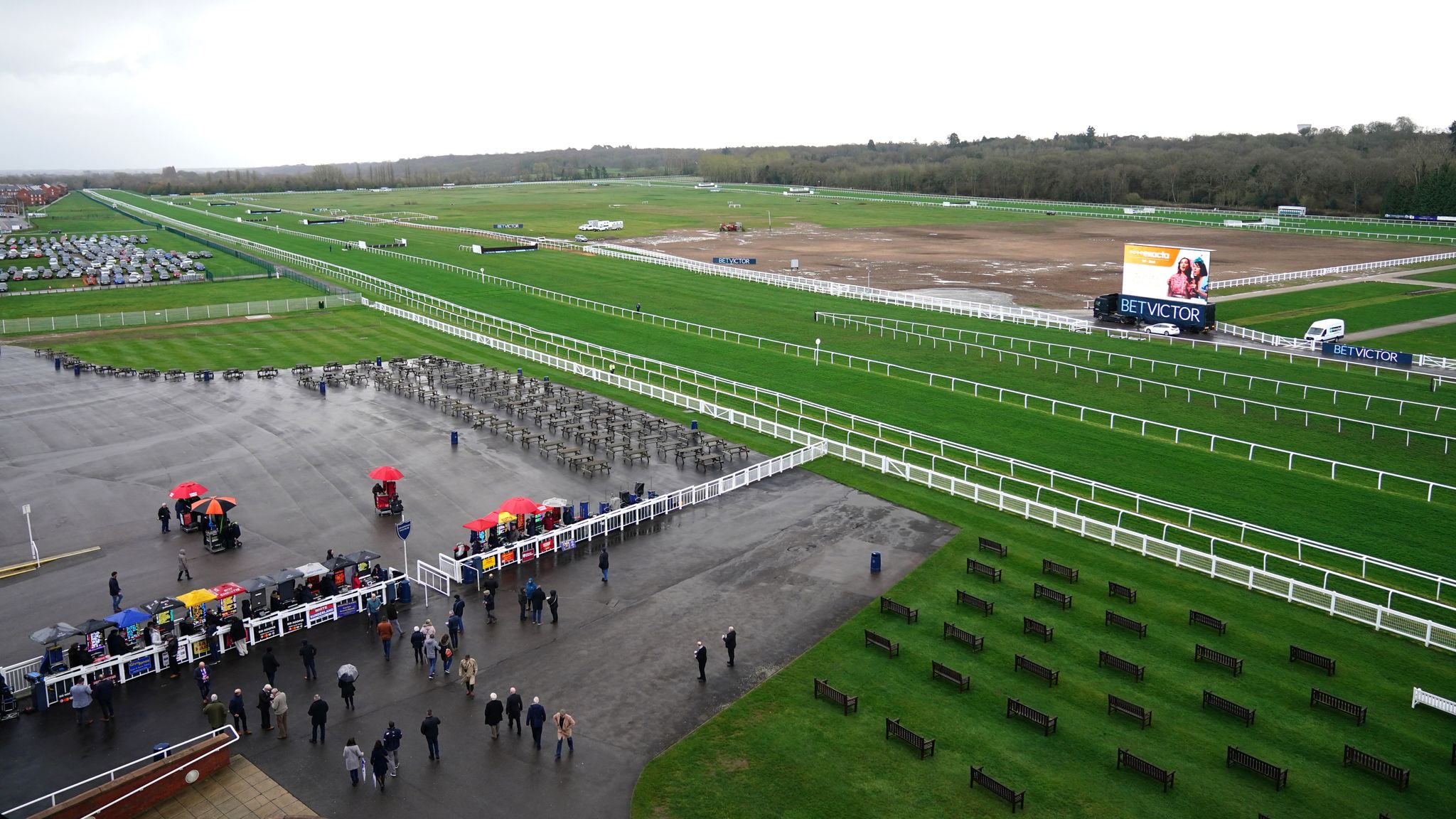 Newbury racecourse from above