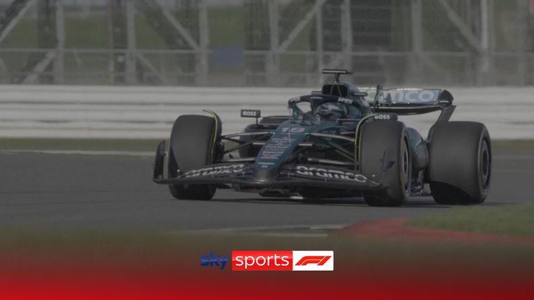 Lance Stroll tested out Aston Martin&#39;s new car at Silverstone for the first time ahead of the 2024 season.