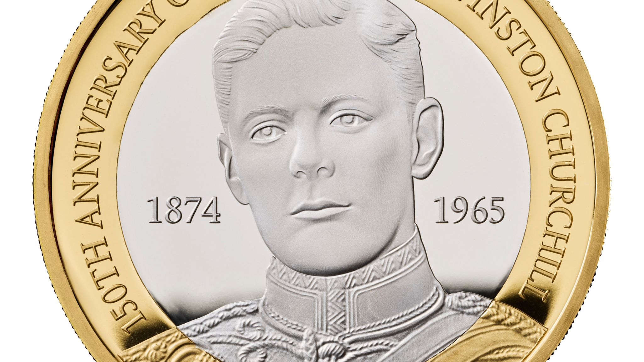 The Winston Churchill £2 coin, one of five new designs set to appear on UK commemorative coins in 2024