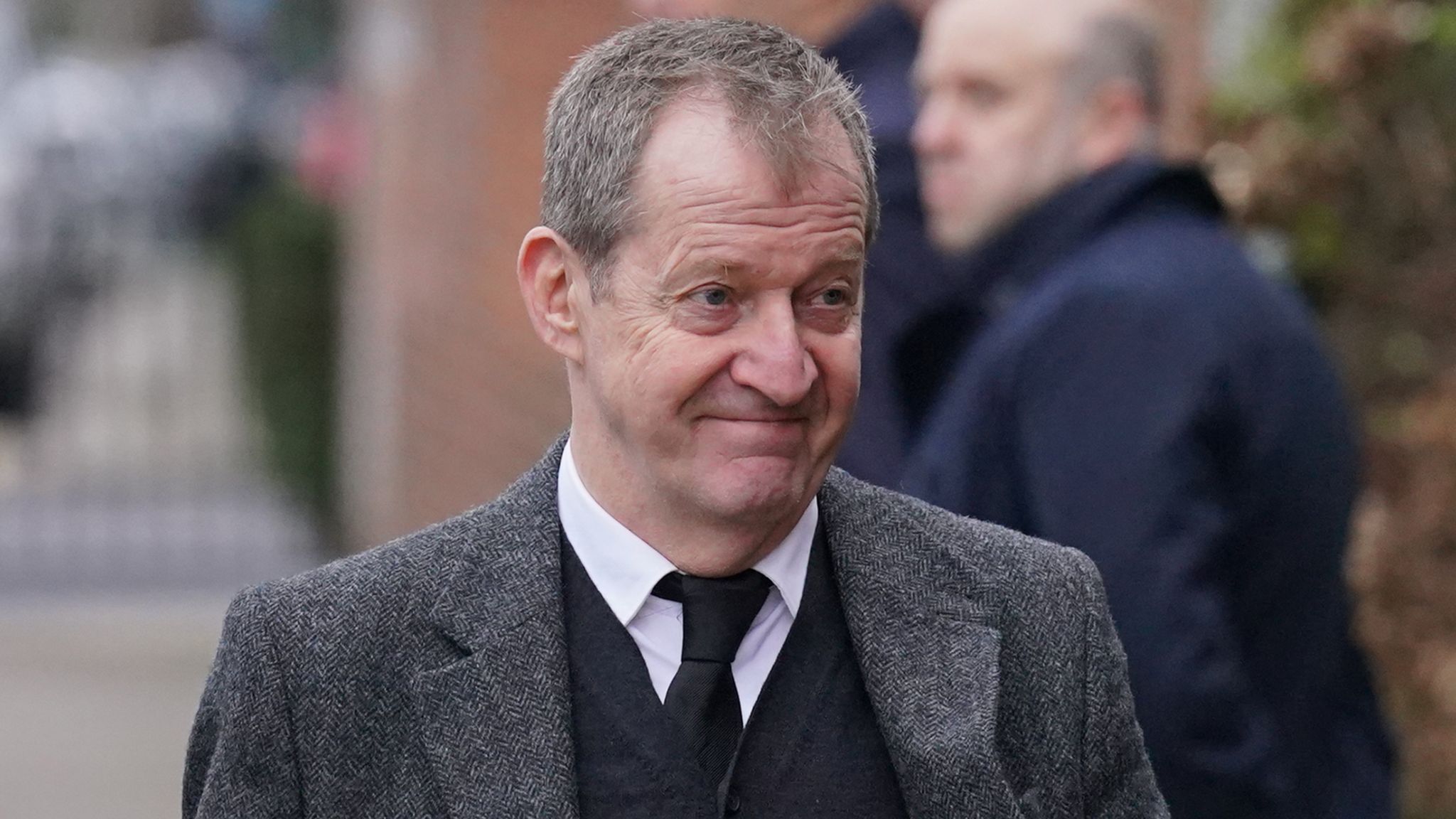 Pic: PA Alastair Campbell attends the funeral service of Derek Draper at St Mary the Virgin church in Primrose Hill, north west London. The former lobbyist turned psychologist and author, who married presenter Kate Garraway in 2005, died last month following long-lasting symptoms from coronavirus. Picture date: Friday February 2, 2024.