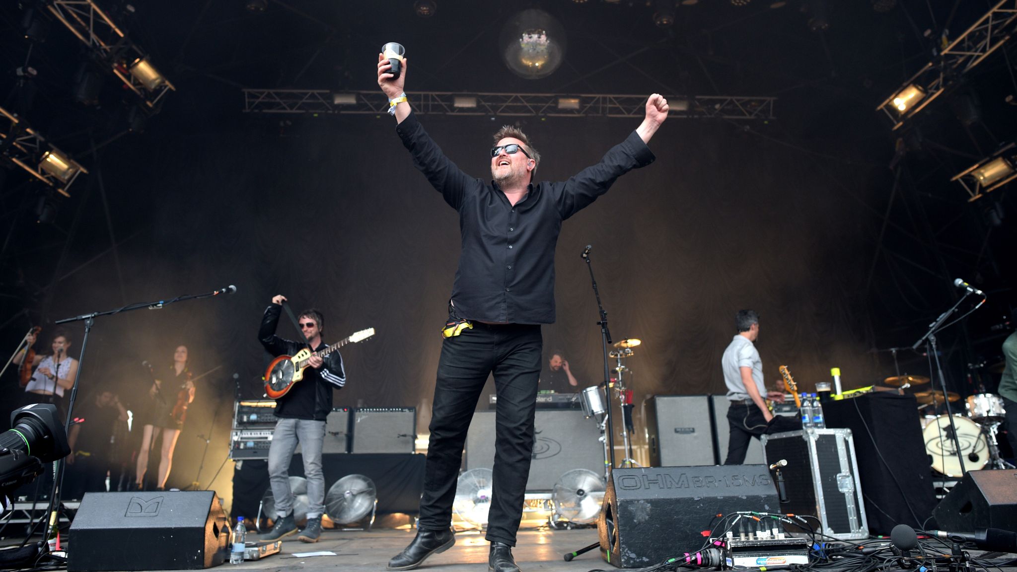 Elbow performing at Glastonbury Festival in 2017. Pic: PA 