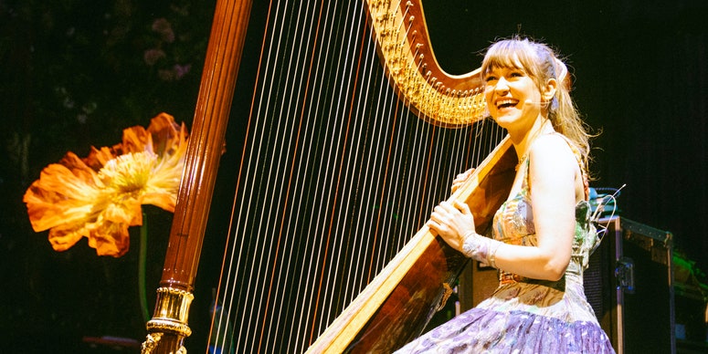 Joanna Newsom performs at the Belasco in Los Angeles on March 22