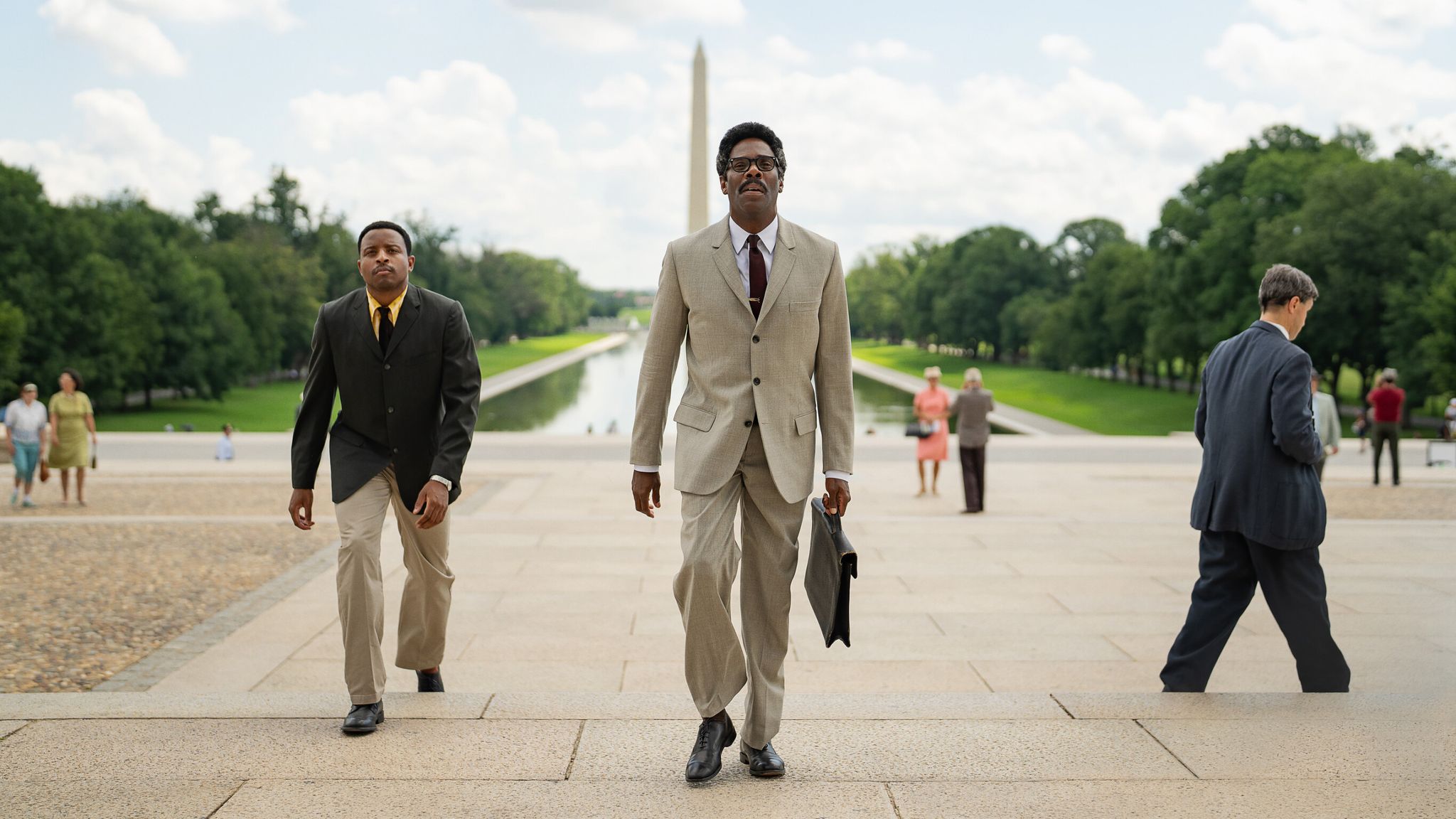 Rustin. (L to R) Jeffrey Mackenzie Jordan as Courtney and Colman Domingo as Bayard Rustin. Cr. Parrish Lewis/Netflix .. 2023