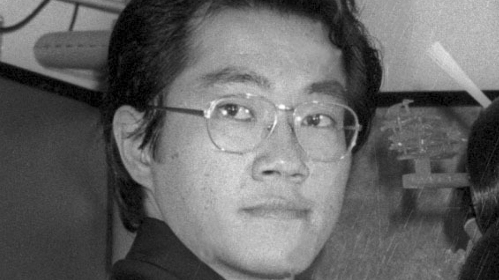 Photo taken in 1982 shows portrait of Akira Toriyama, the creator of the legendary manga series "Dragon Ball," who died of an acute subdural hematoma on March 1, 2024, aged 68. (Kyodo via AP Images) ==Kyodo 