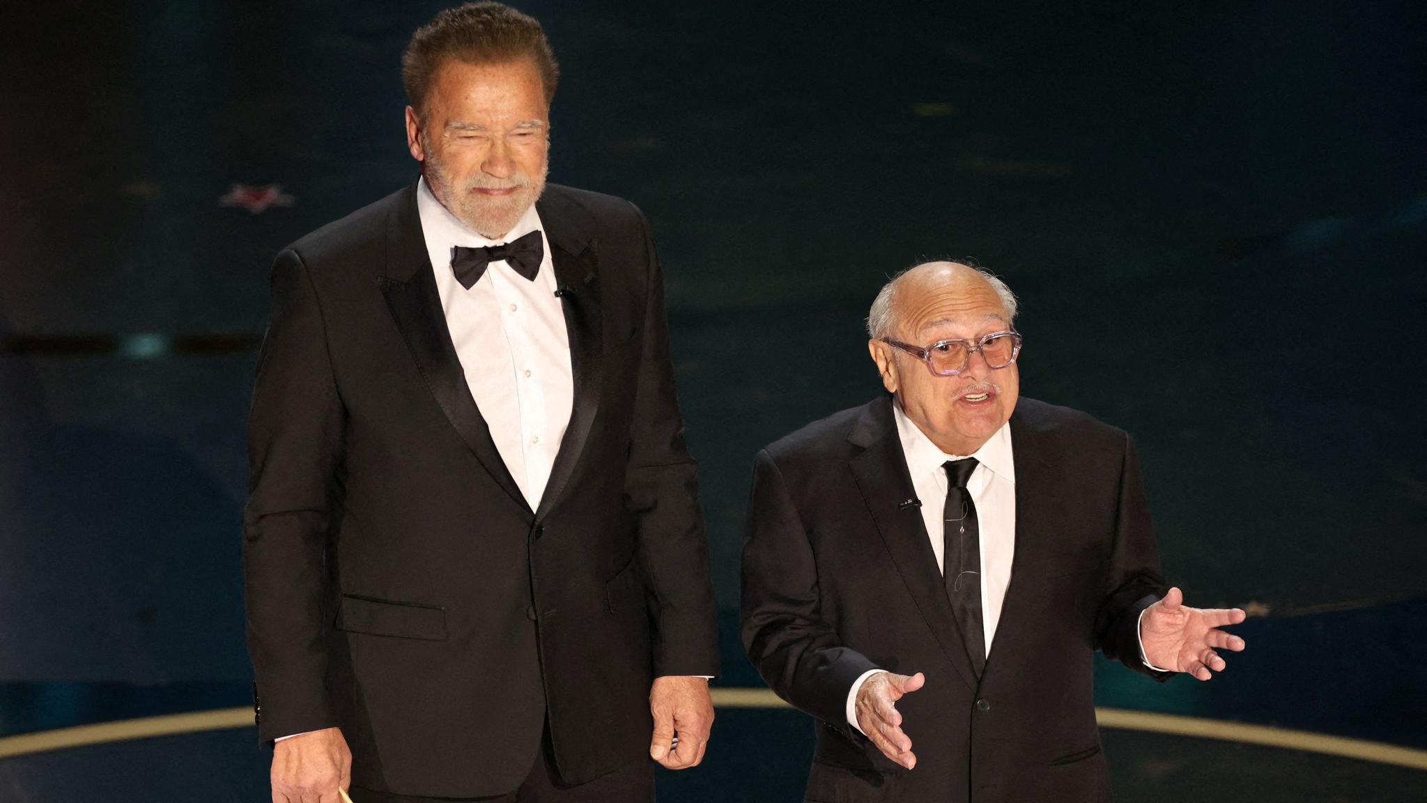 Arnold Schwarzenegger and Danny DeVito. Pic: Reuters