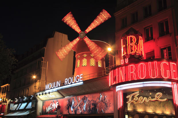 The night view of Moulin Rouge cabaret 