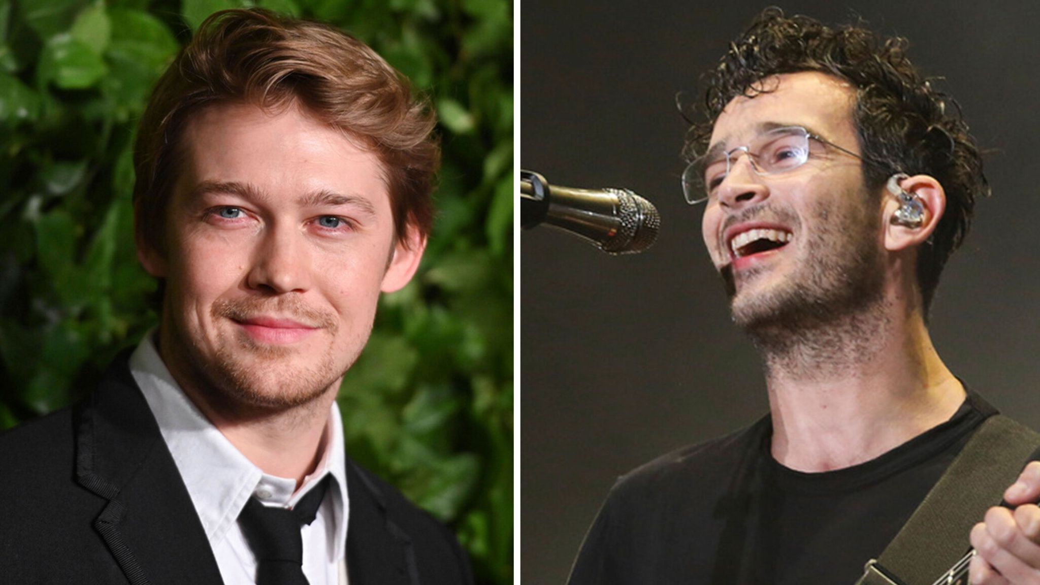 Joe Alwyn and Matty Healy. Pic: AP