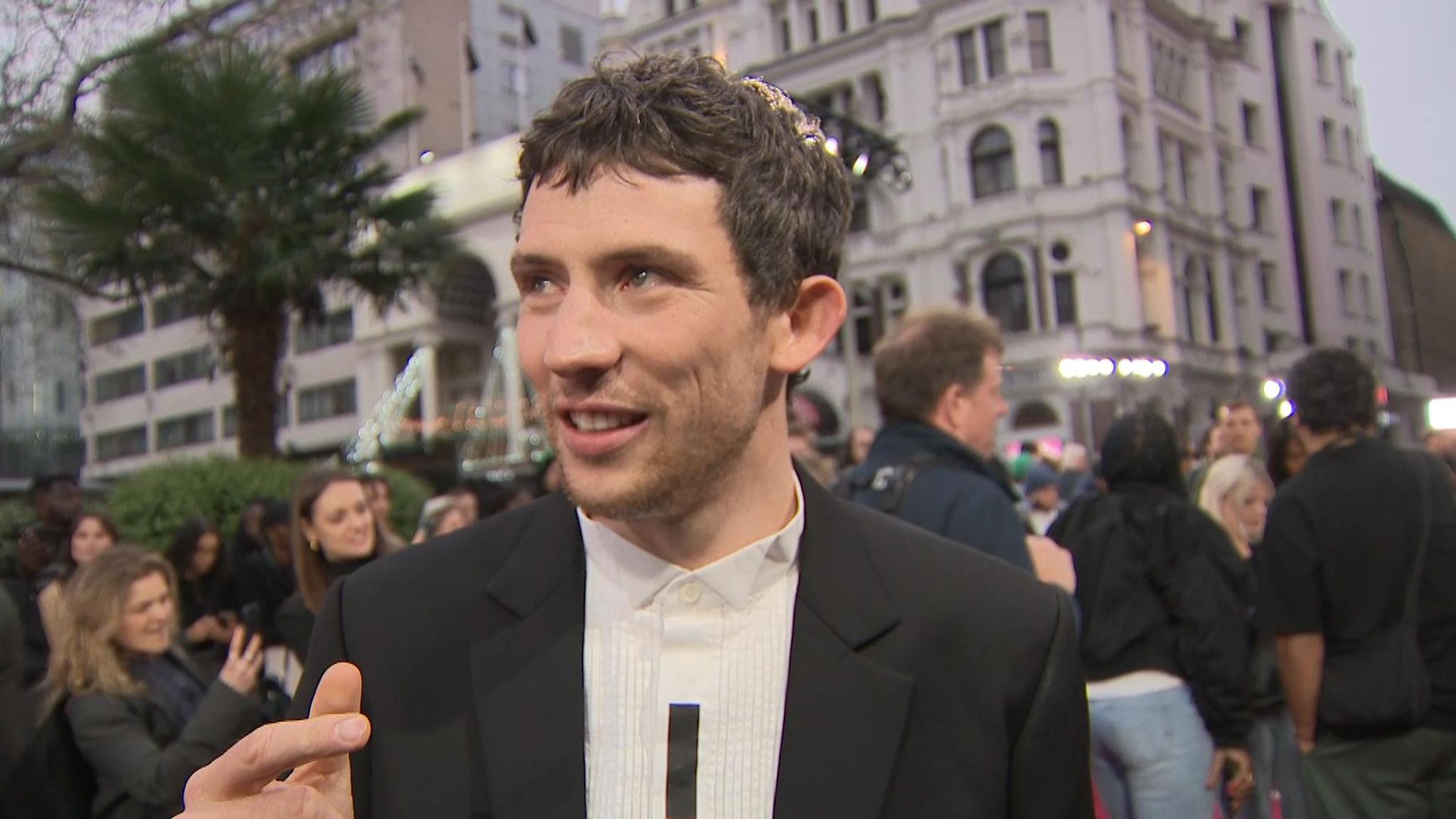 Josh O&#39;Connor at the London premiere of Challengers. 