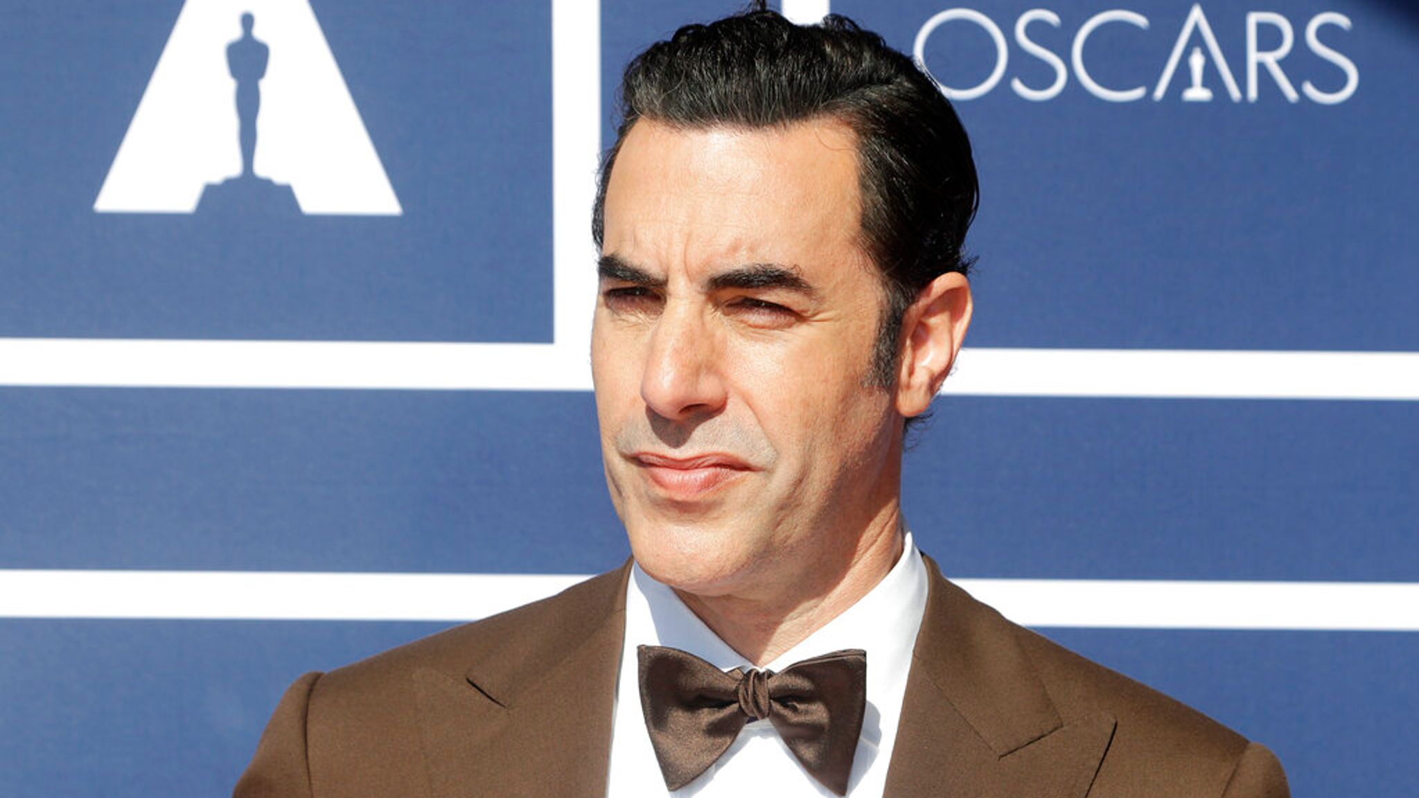 Sacha Baron Cohen attends a screening of the Oscars in Sydney, Australia. Pic: AP/Rick Rycroft 