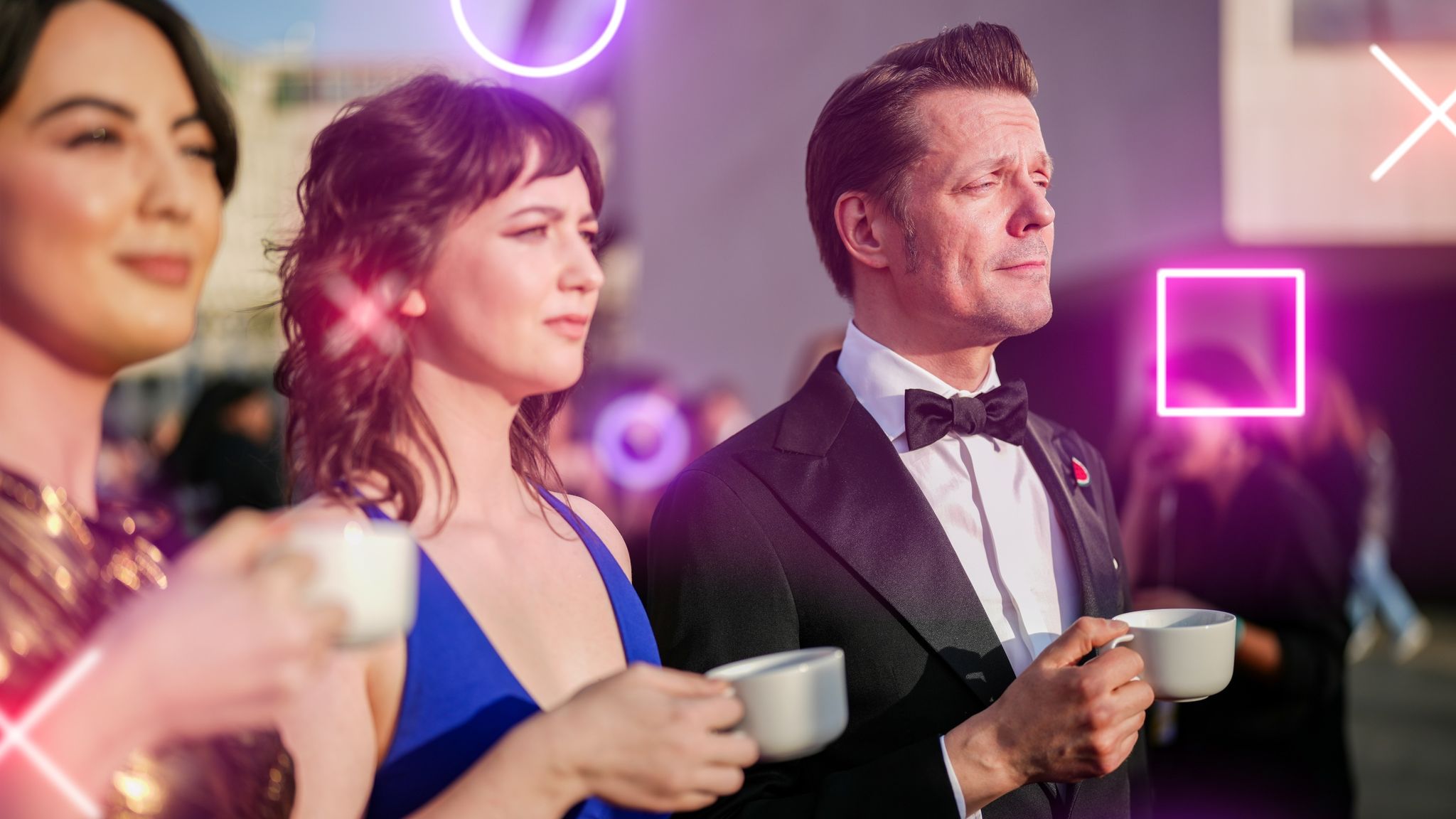 Sam Lake (R) poses on the red carpet at the BAFTA Game Awards 2024. Pic: BAFTA