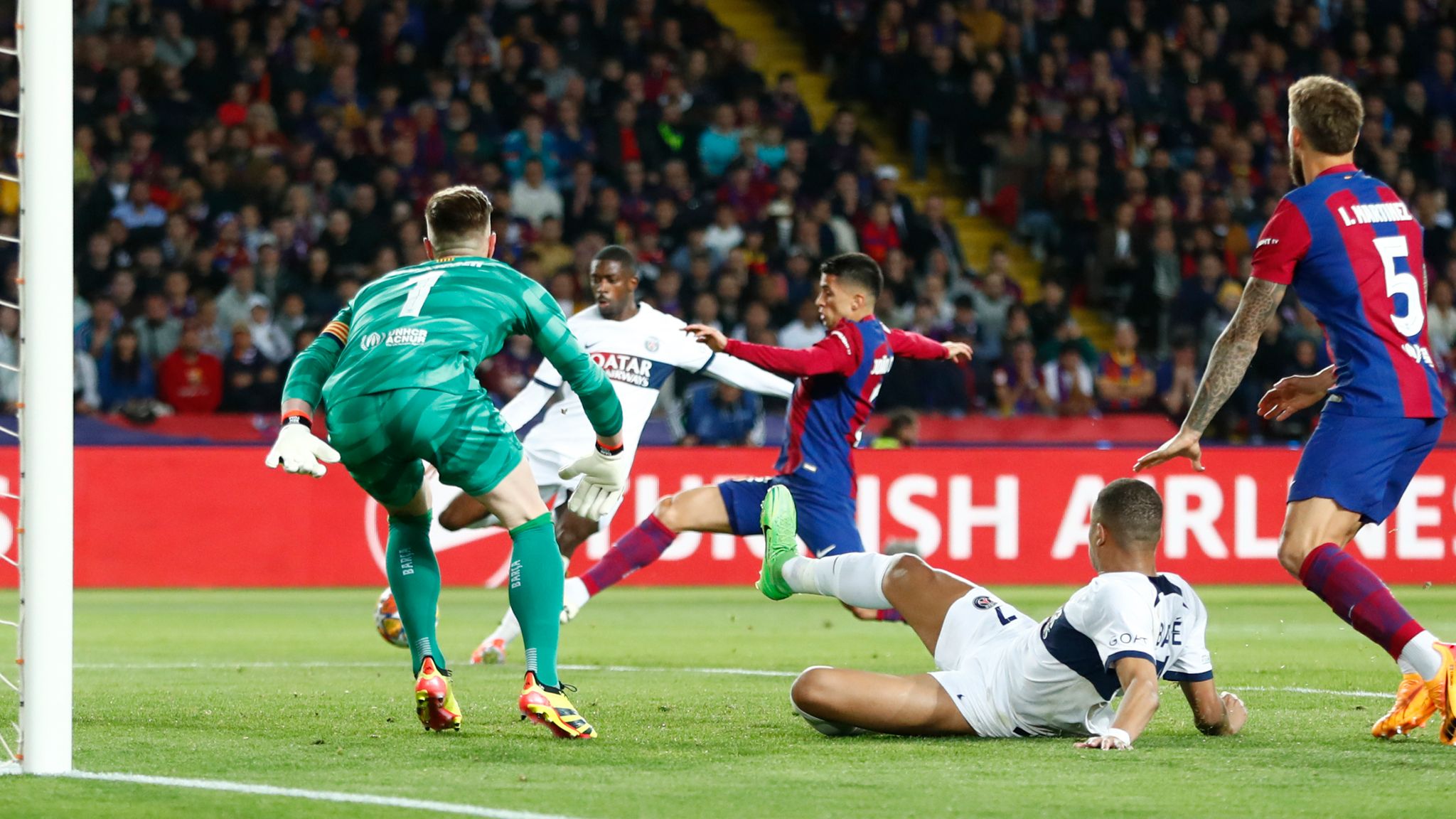 Ousmane Dembele hauls PSG level on the night