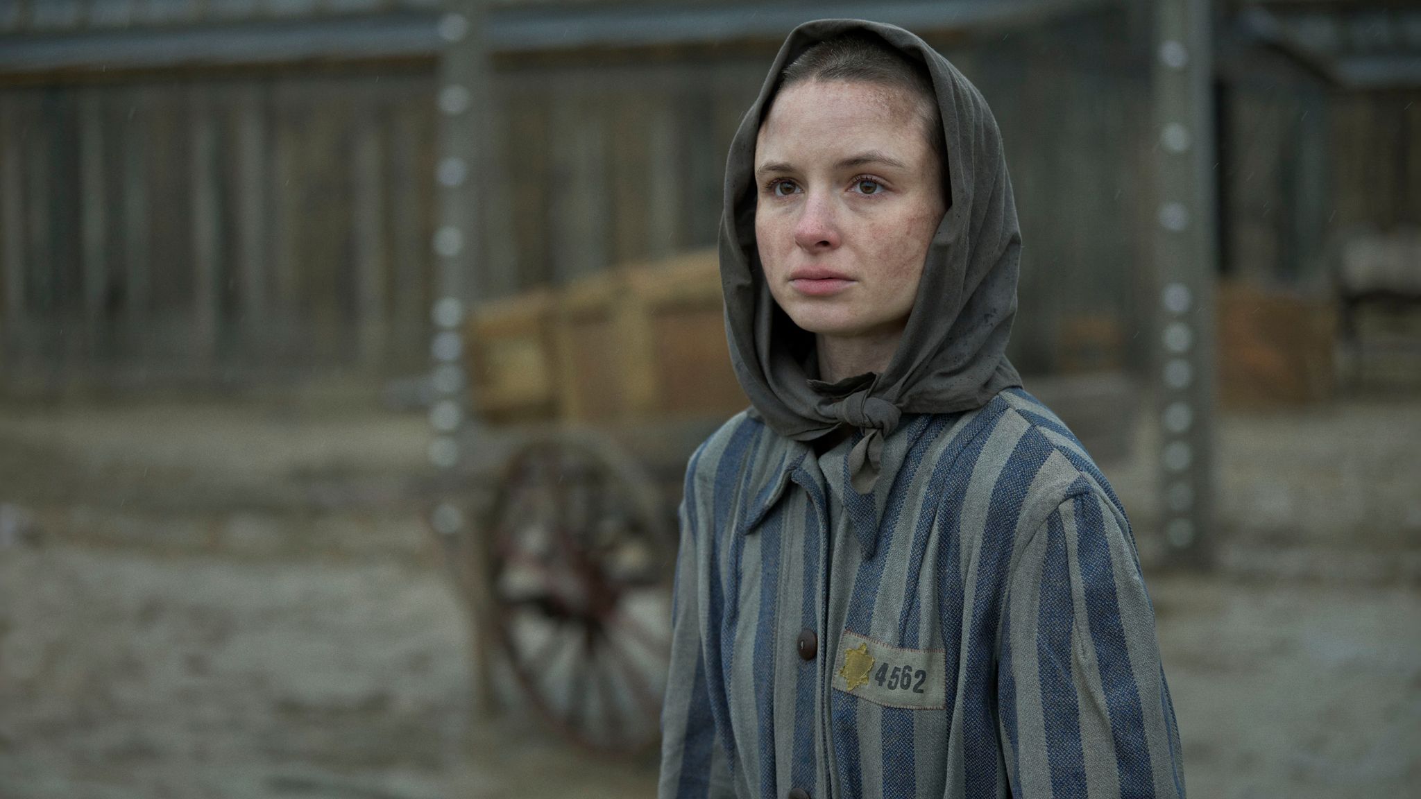 Anna Pr..chniak as Gita Furman in Auschwitz. Pic: Sky Atlantic