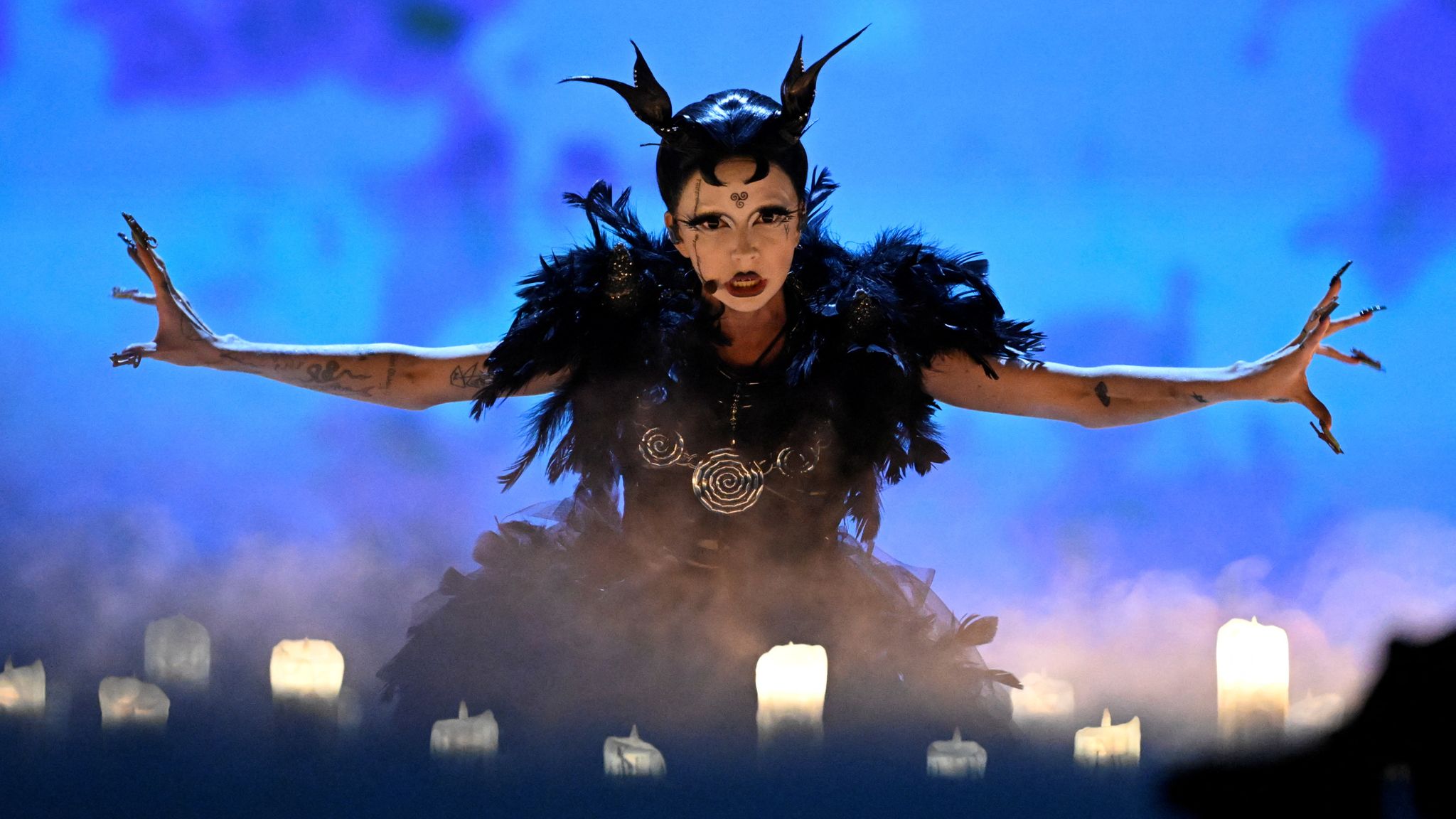 Ireland&#39;s Bambie Thug performing at the semi-final. Pic: Reuters