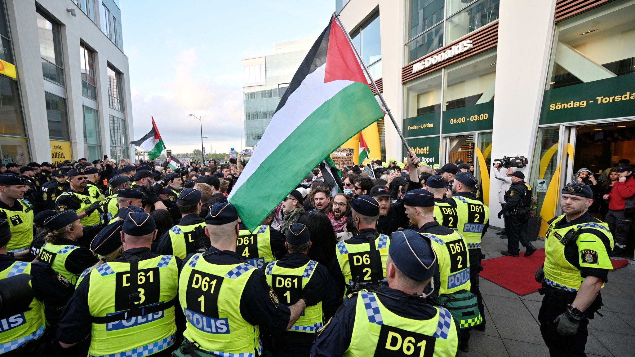 Protests have bene held in Malmo this week. Pic: TT News Agency via Reuters