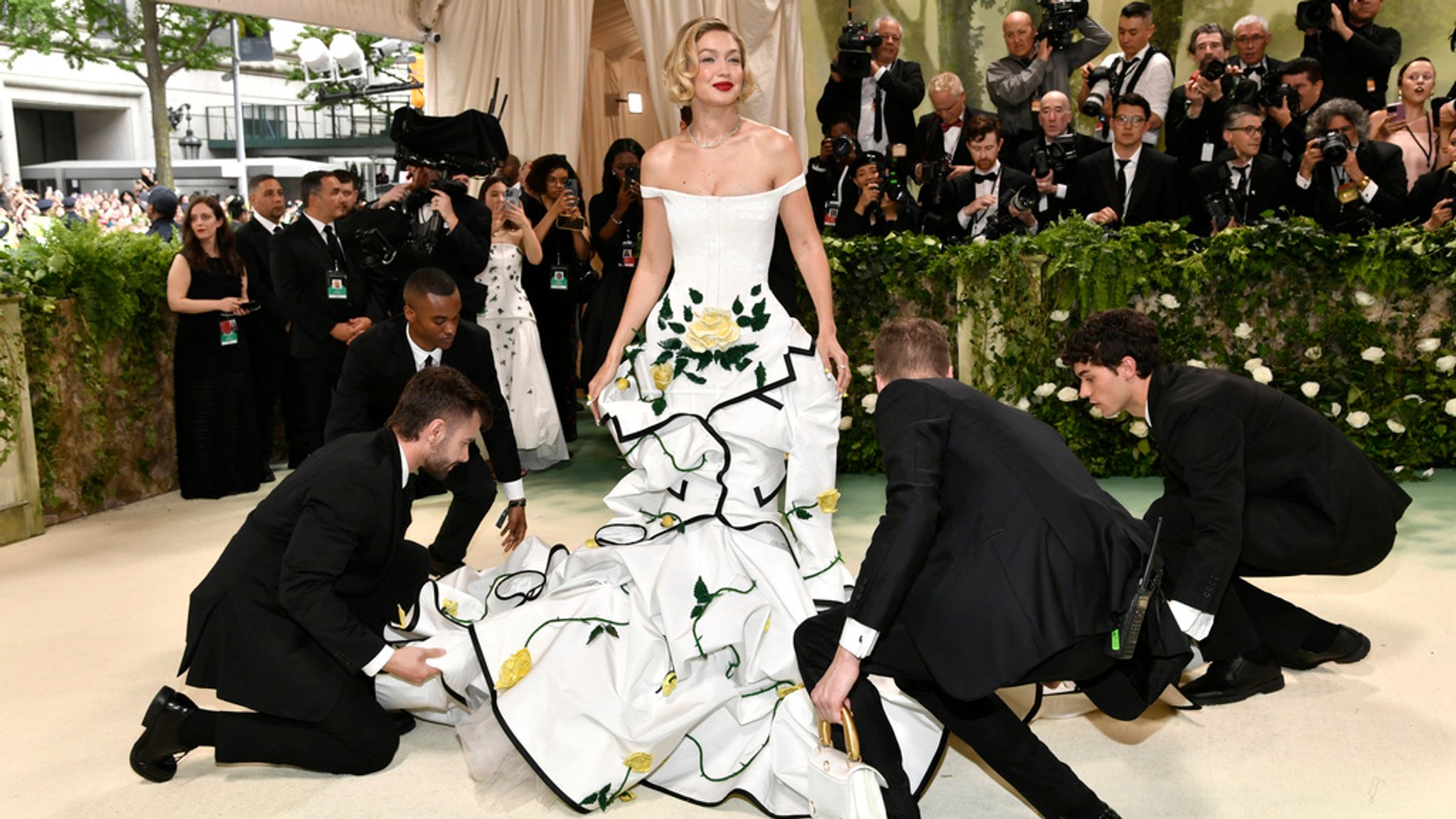 Gigi Hadid attends The Metropolitan Museum of Art&#39;s Costume Institute benefit gala celebrating the opening of the "Sleeping Beauties: Reawakening Fashion" exhibition on Monday, May 6, 2024, in New York. (Photo by Evan Agostini/Invision/AP)