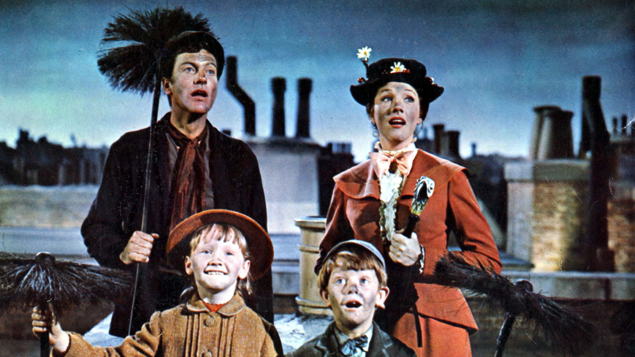 Dick Van Dyke, Julie Andrews, Karen Dotrice, Matthew Garber 1964