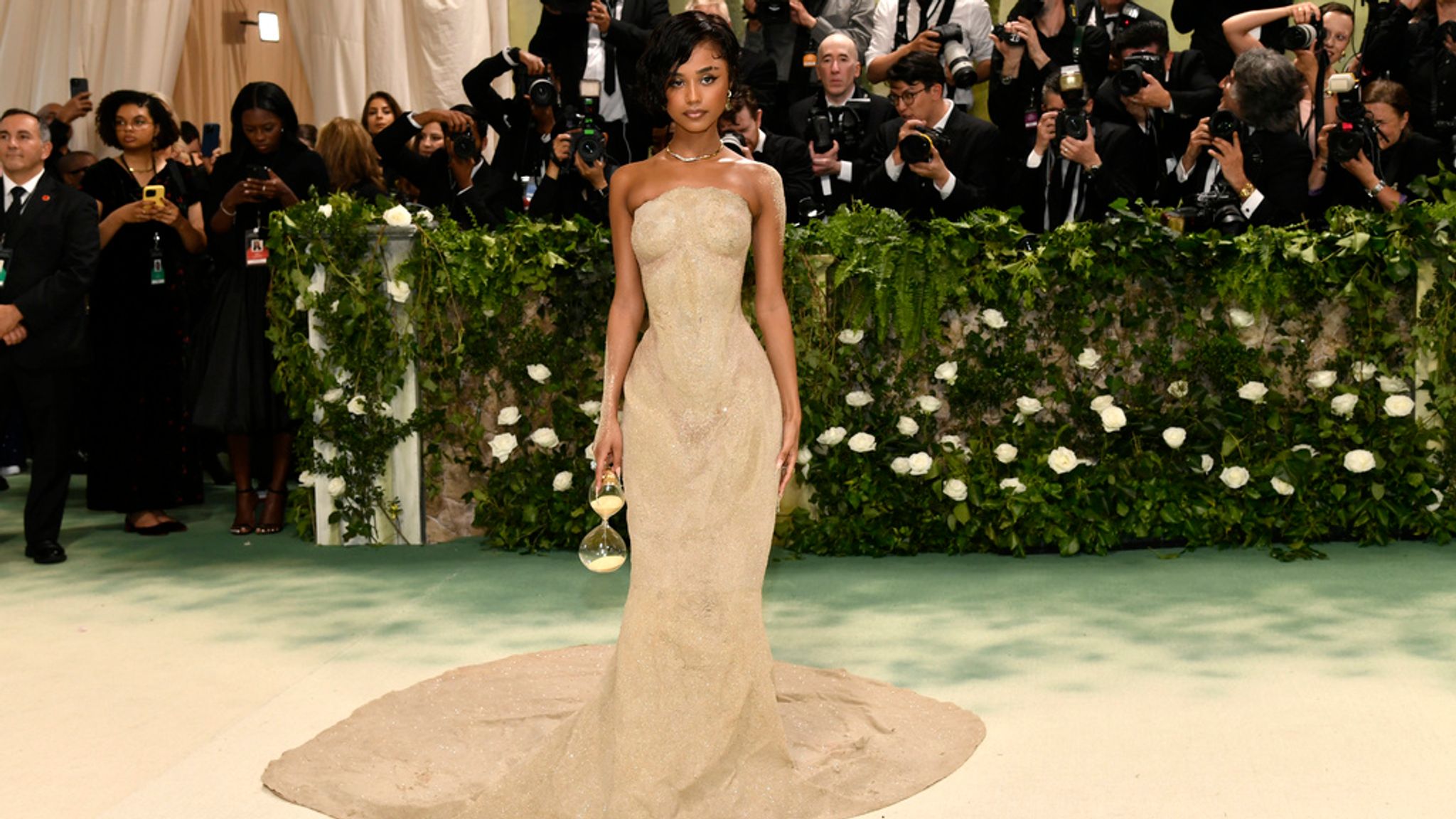 Tyla attends The Metropolitan Museum of Art&#39;s Costume Institute benefit gala celebrating the opening of the "Sleeping Beauties: Reawakening Fashion" exhibition on Monday, May 6, 2024, in New York. (Photo by Evan Agostini/Invision/AP)