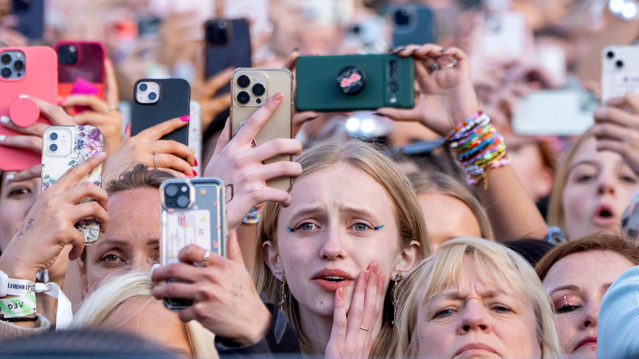 Fans sang along as Swift performed songs from across her discography. Pic: PA