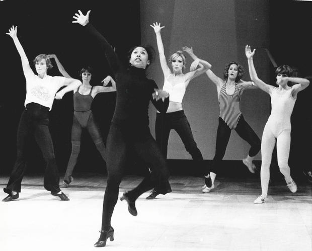 Baayork Lee (Choreographer) shows the girls at audition how she dances in the production of "A Chorus Line", Baayork came to Australia for two weeks to select girls from Melbourne and Sydney for the Australian production.Auditions were held today (Thursda 