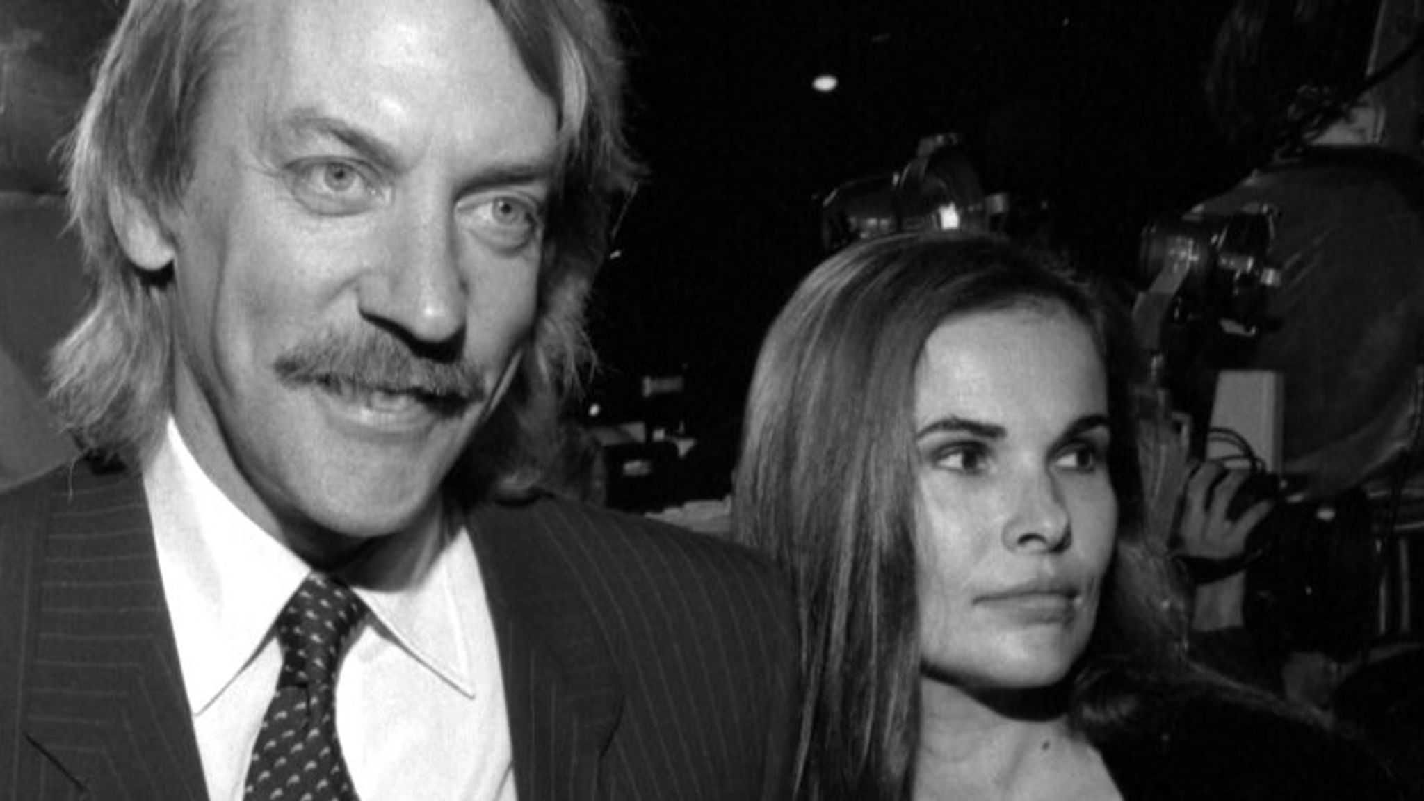 Donald Sutherland and Francine Sutherland. Pic: AP/ Ralph Dominguez/MediaPunch /IPX