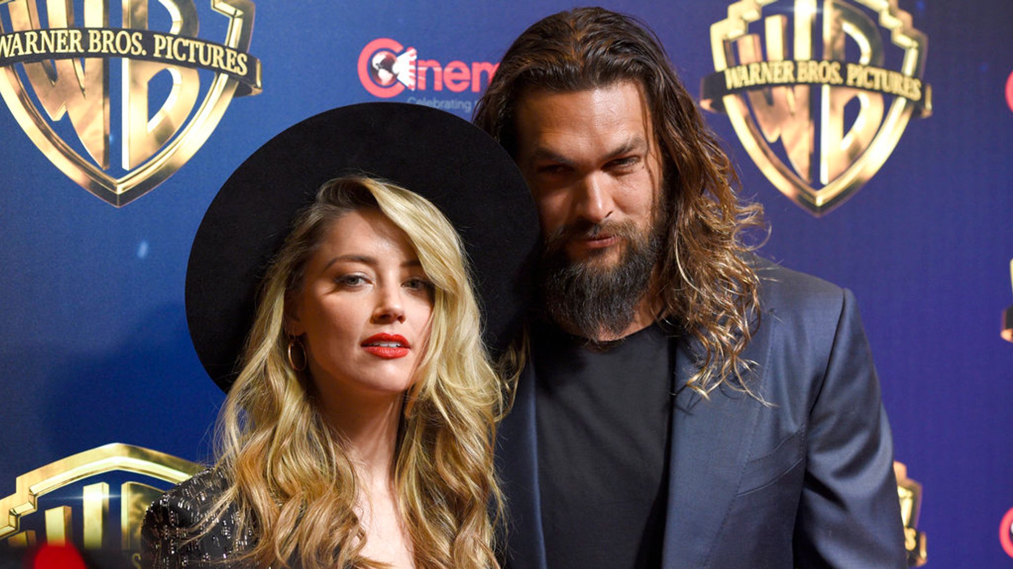 Amber Heard and Jason Momoa promoting Aquaman in 2018. Pic: AP