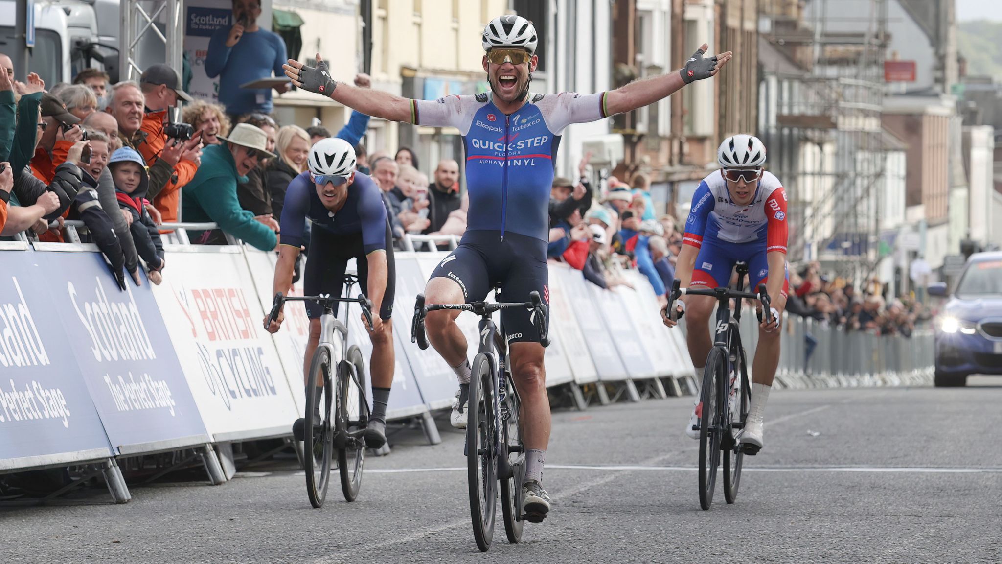 EMBARGOED TO 2230 FRIDAY JUNE 14 File photo dated 26/06/22 of Mark Cavendish winning the 2022 British National Road Championships road race in Castle Douglas. He has been made a Knight Commander for services to cycling and to charity work, in the King's Birthday Honours list. Issue date: Thursday June 13, 2024.