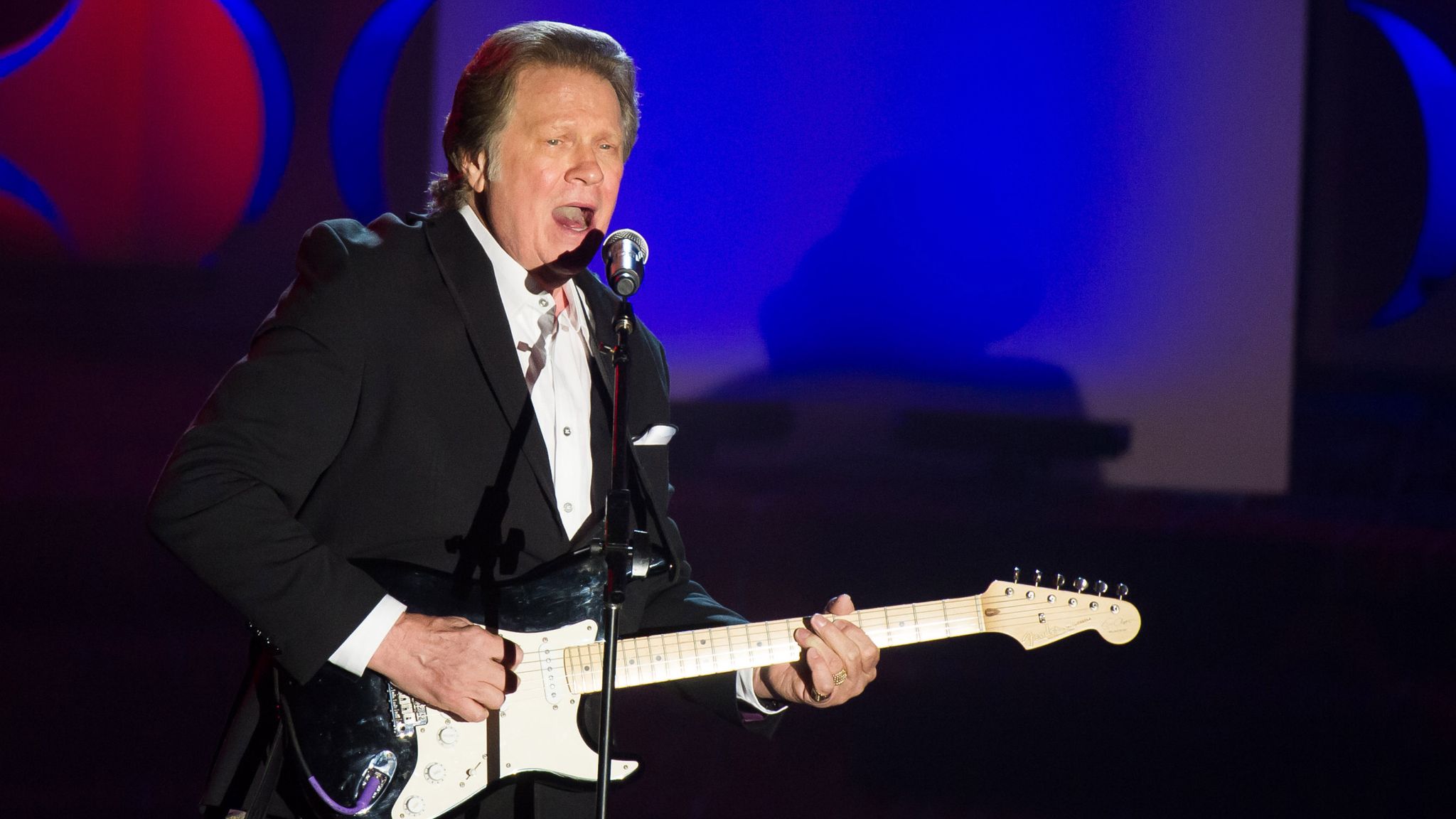 Mark James performs at the Songwriters Hall of Fame Awards in 2014. Pic: AP