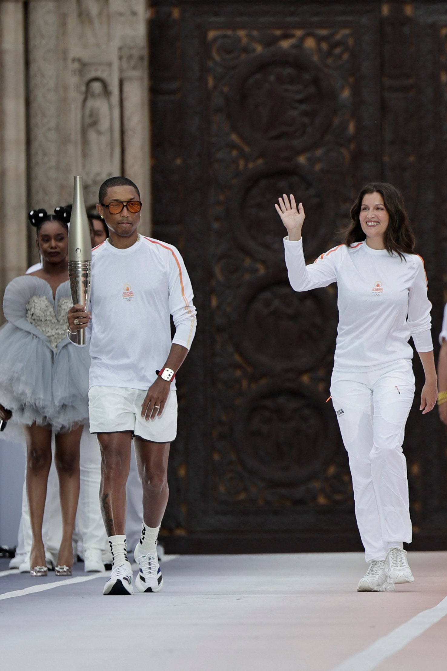 Pharrell Williams and Laetitia Casta