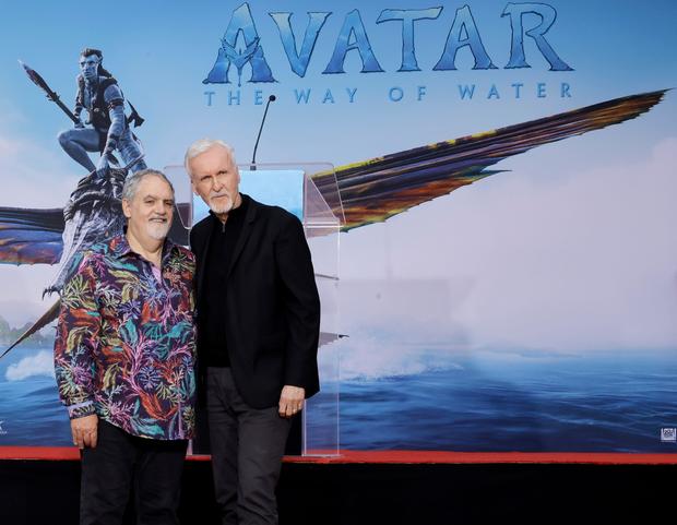 James Cameron And Jon Landau Hand And Footprint In Cement Ceremony At TCL Chinese Theatre 