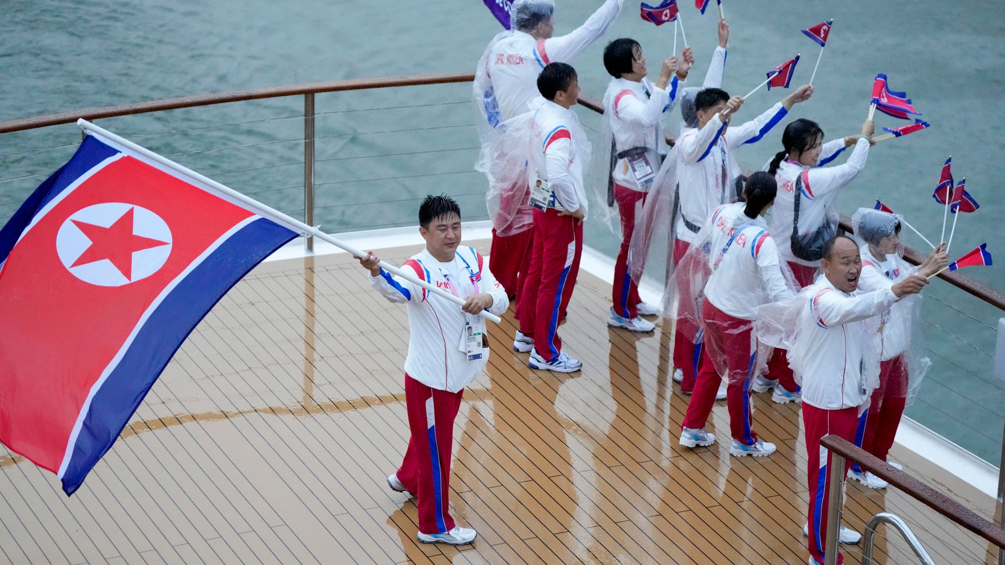 Athletes from North Korea. Pic: Reuters